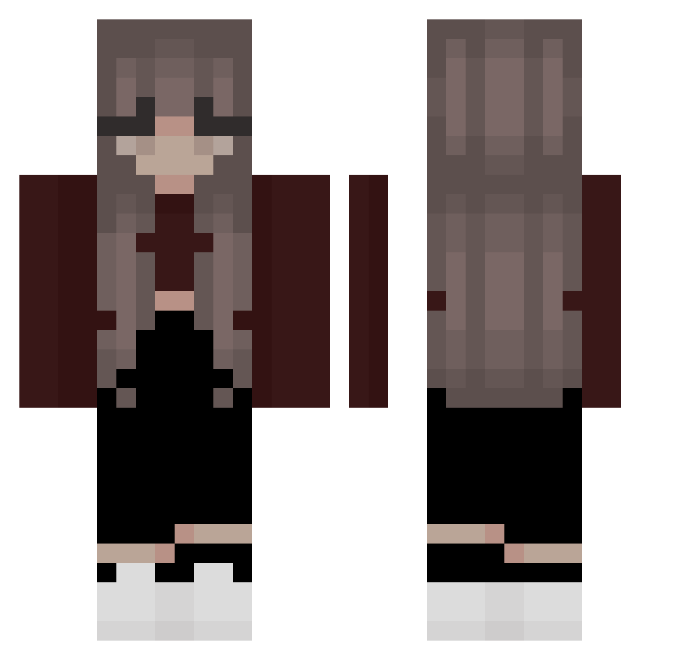 MelindaGates Minecraft skin, front and back view