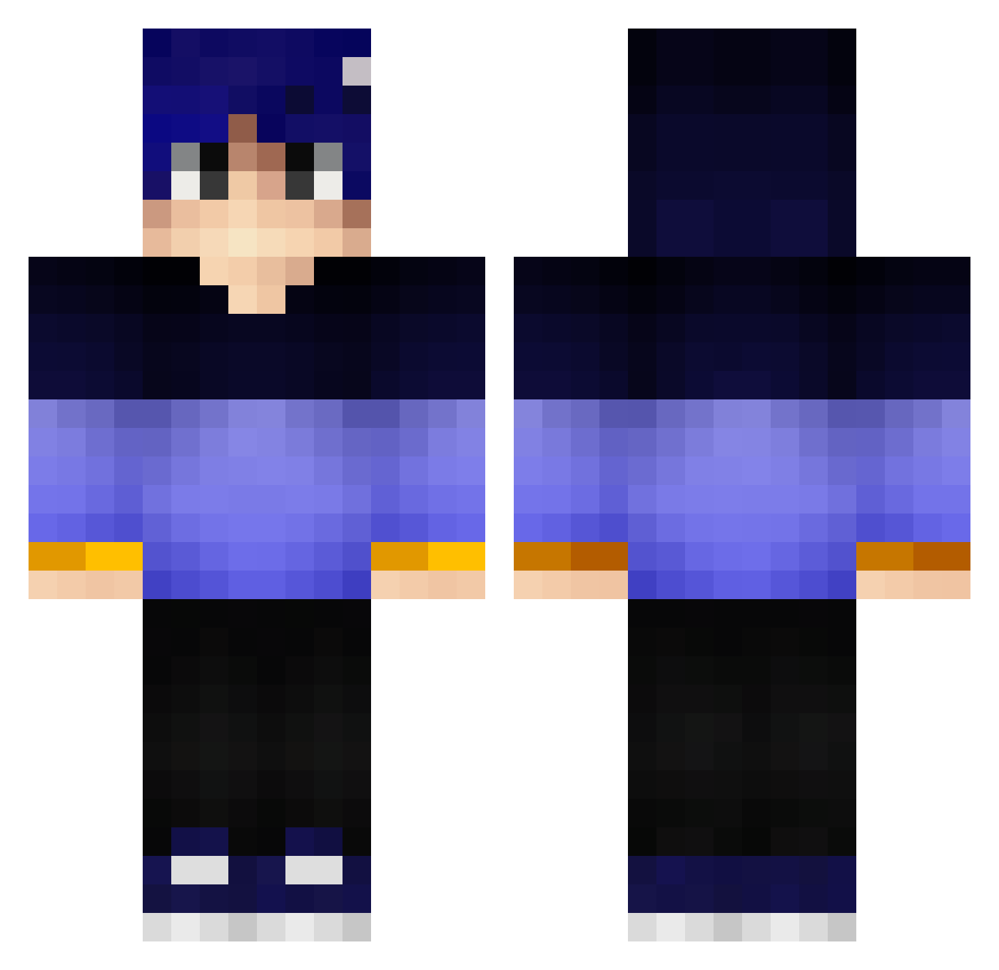 Tchoup_tz Minecraft skin, front and back view