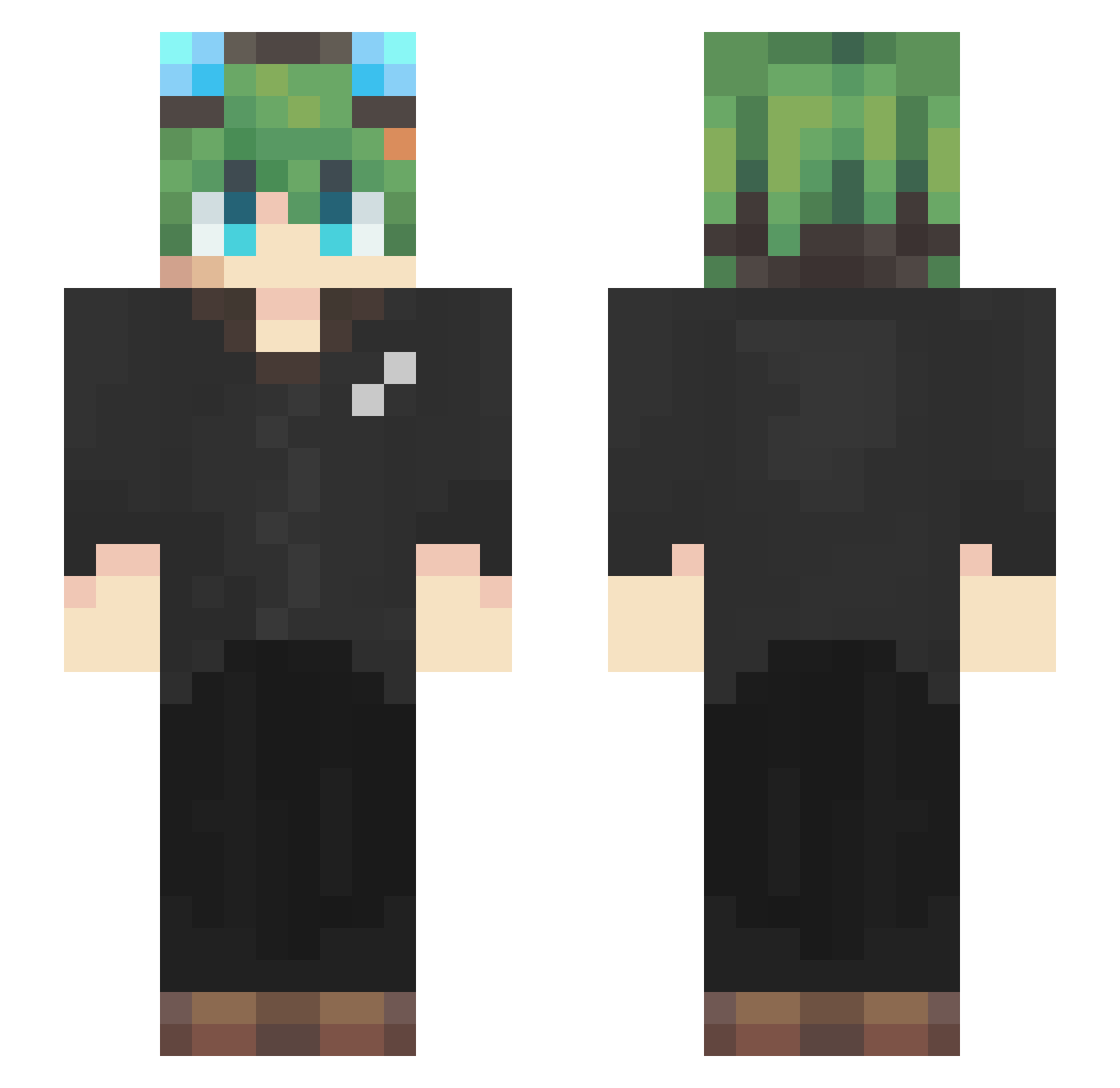 wuli521 Minecraft skin, front and back view