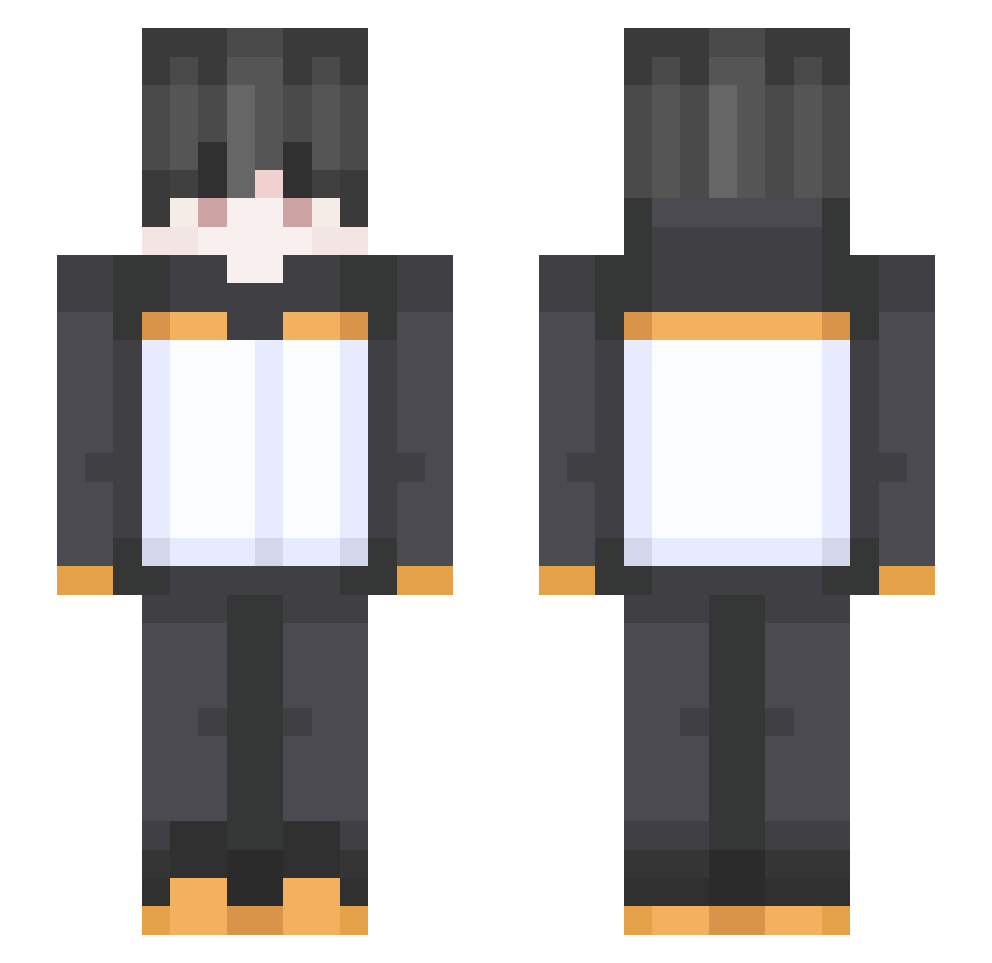 NiloSohma Minecraft skin, front and back view