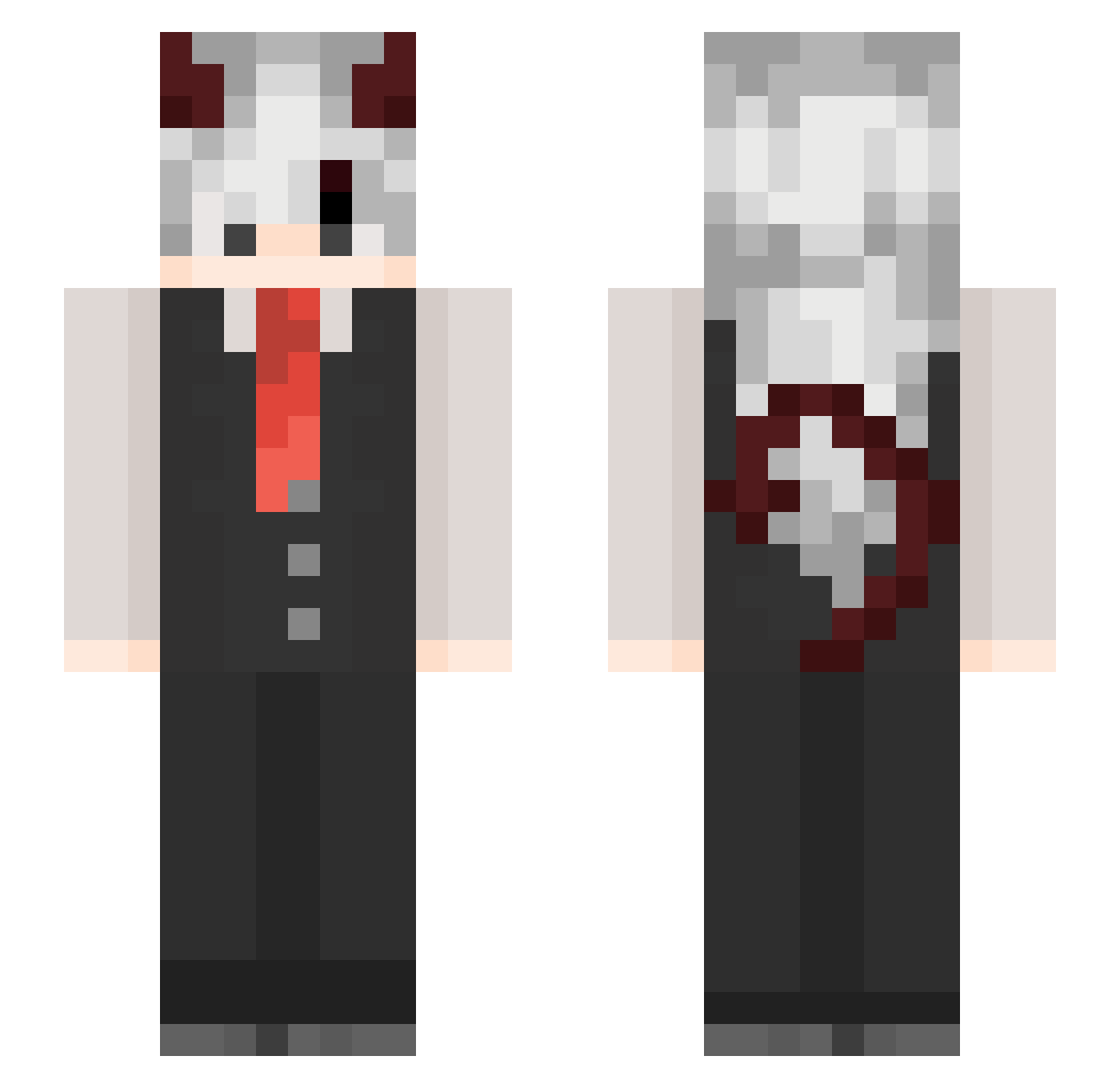 limbamboo Minecraft skin, front and back view