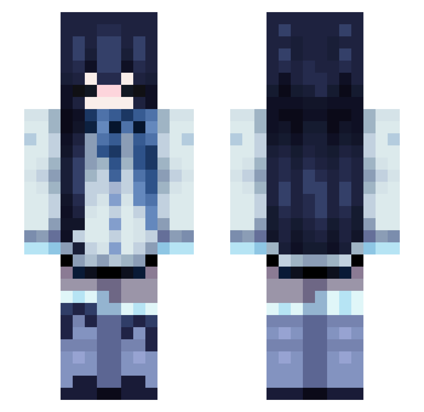Laucha_090 Minecraft skin, front and back view