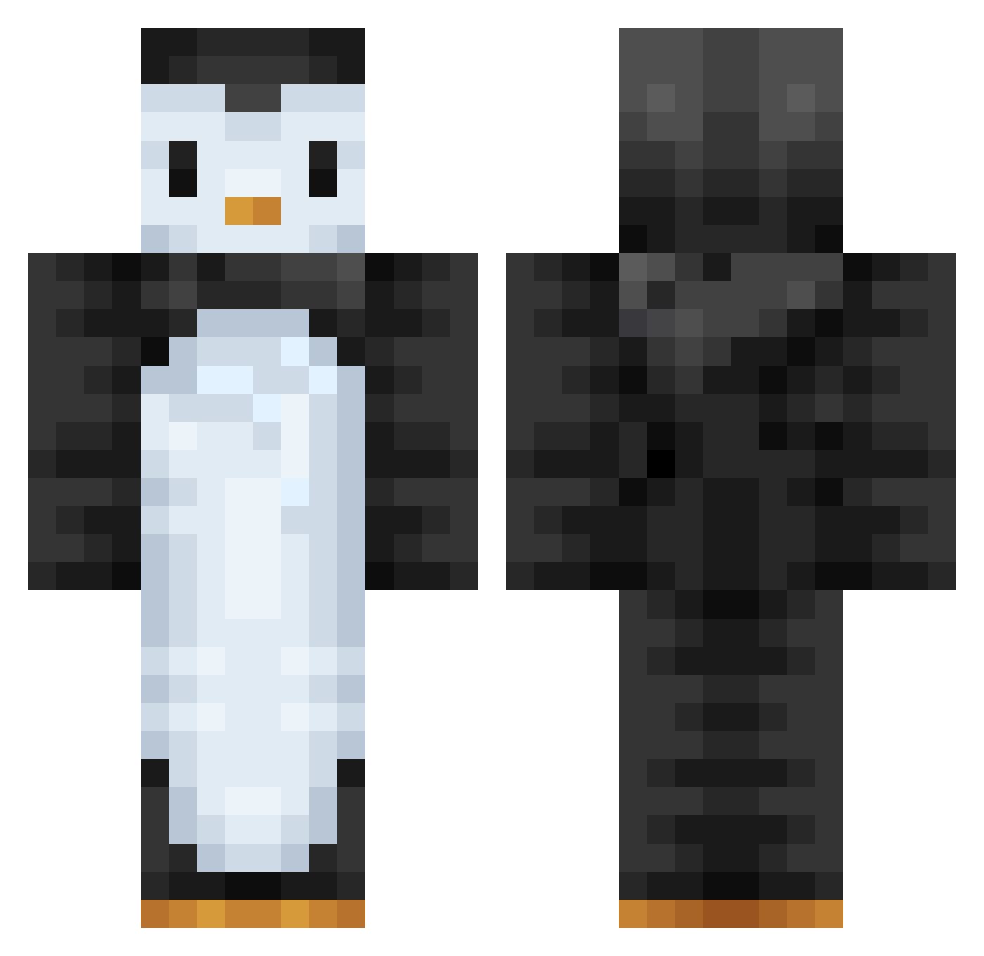 Super_Penguin_ Minecraft skin, front and back view