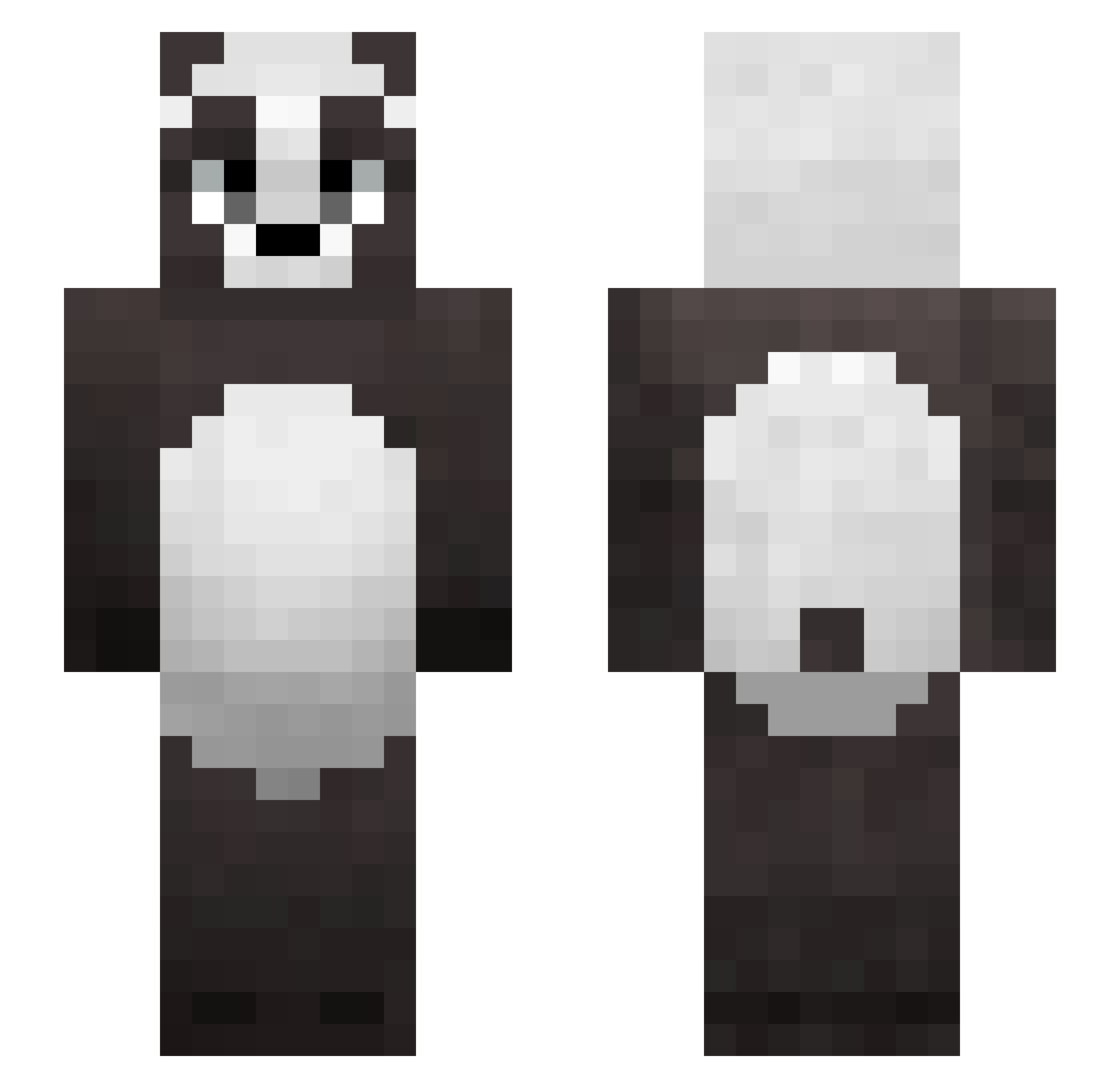 Gorgeous_ Minecraft skin, front and back view