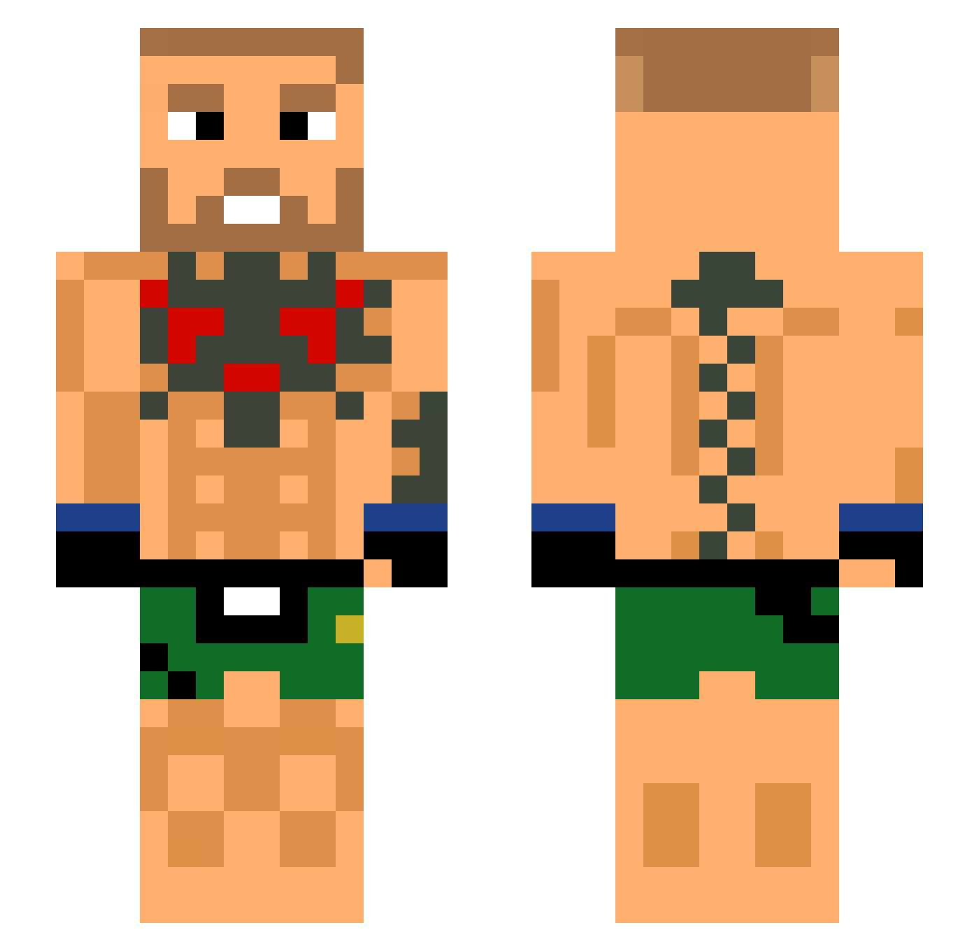 KazBalagane88 Minecraft skin, front and back view