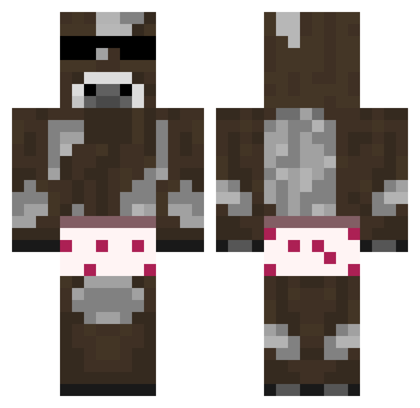 NikZagotti Minecraft skin, front and back view