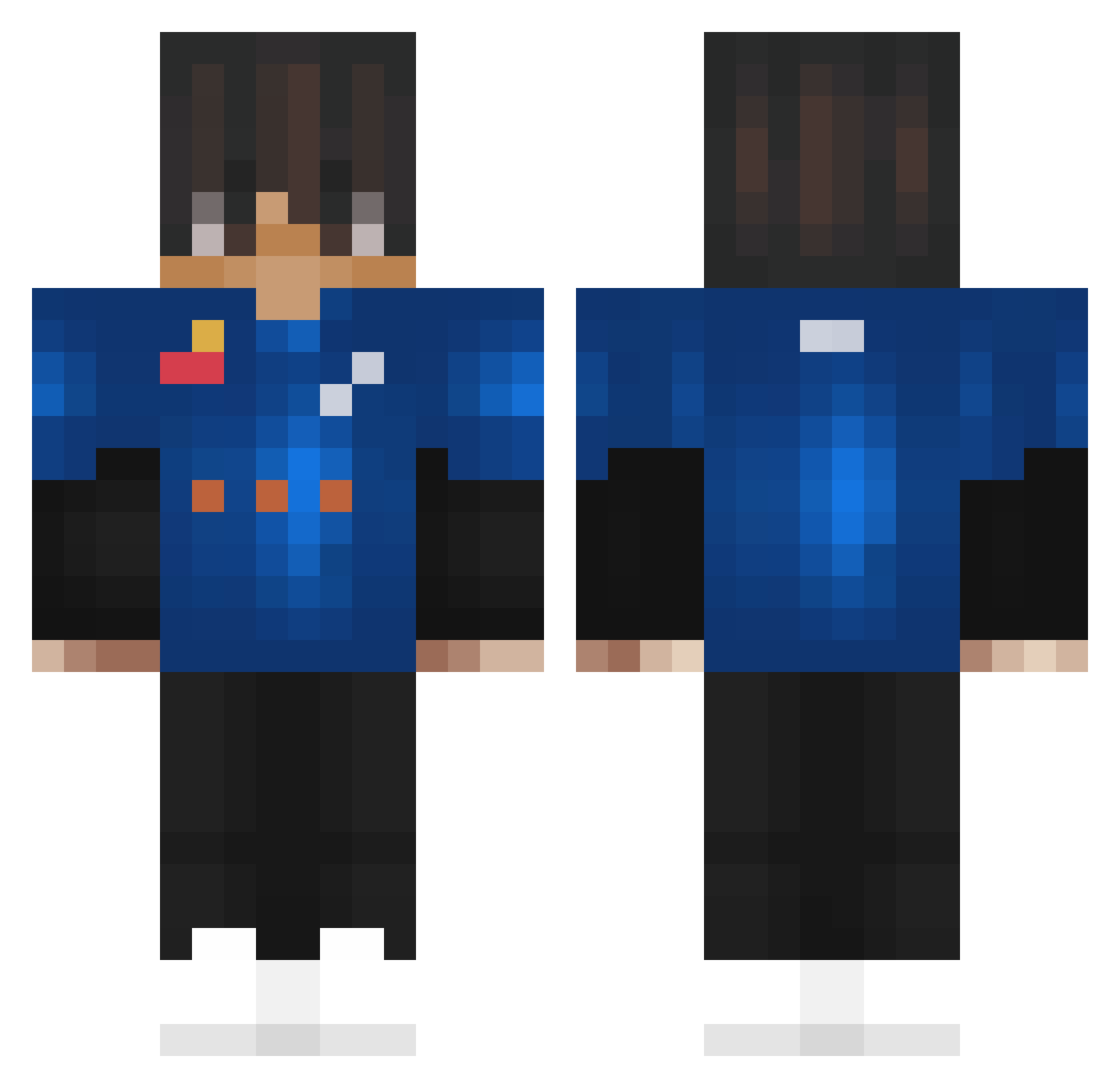Tyrranoeuil Minecraft skin, front and back view
