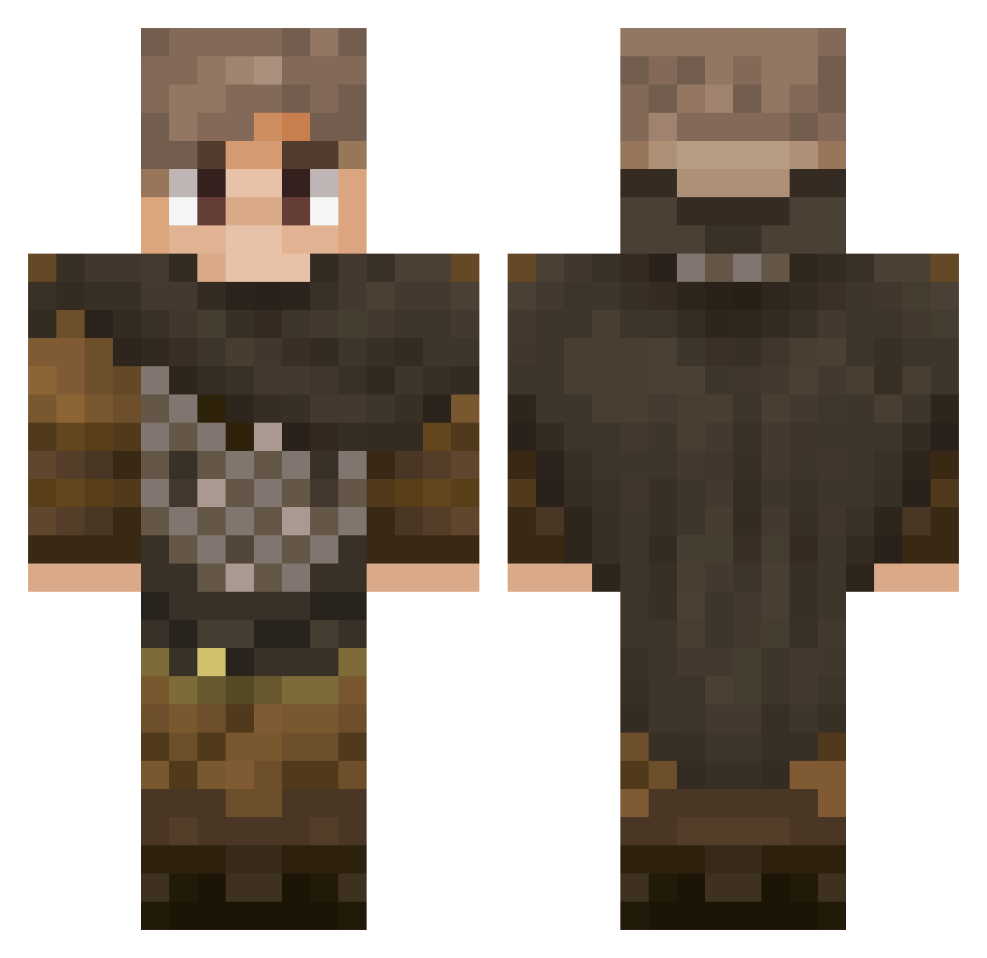 Sabitou Minecraft skin, front and back view