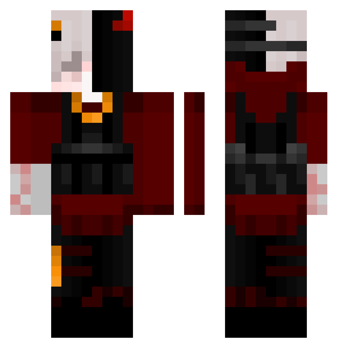 Terminater1021 Minecraft skin, front and back view