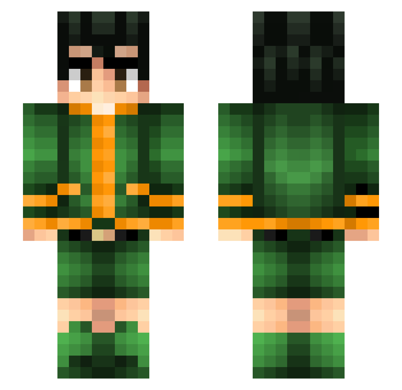 Haighy2405 Minecraft skin, front and back view