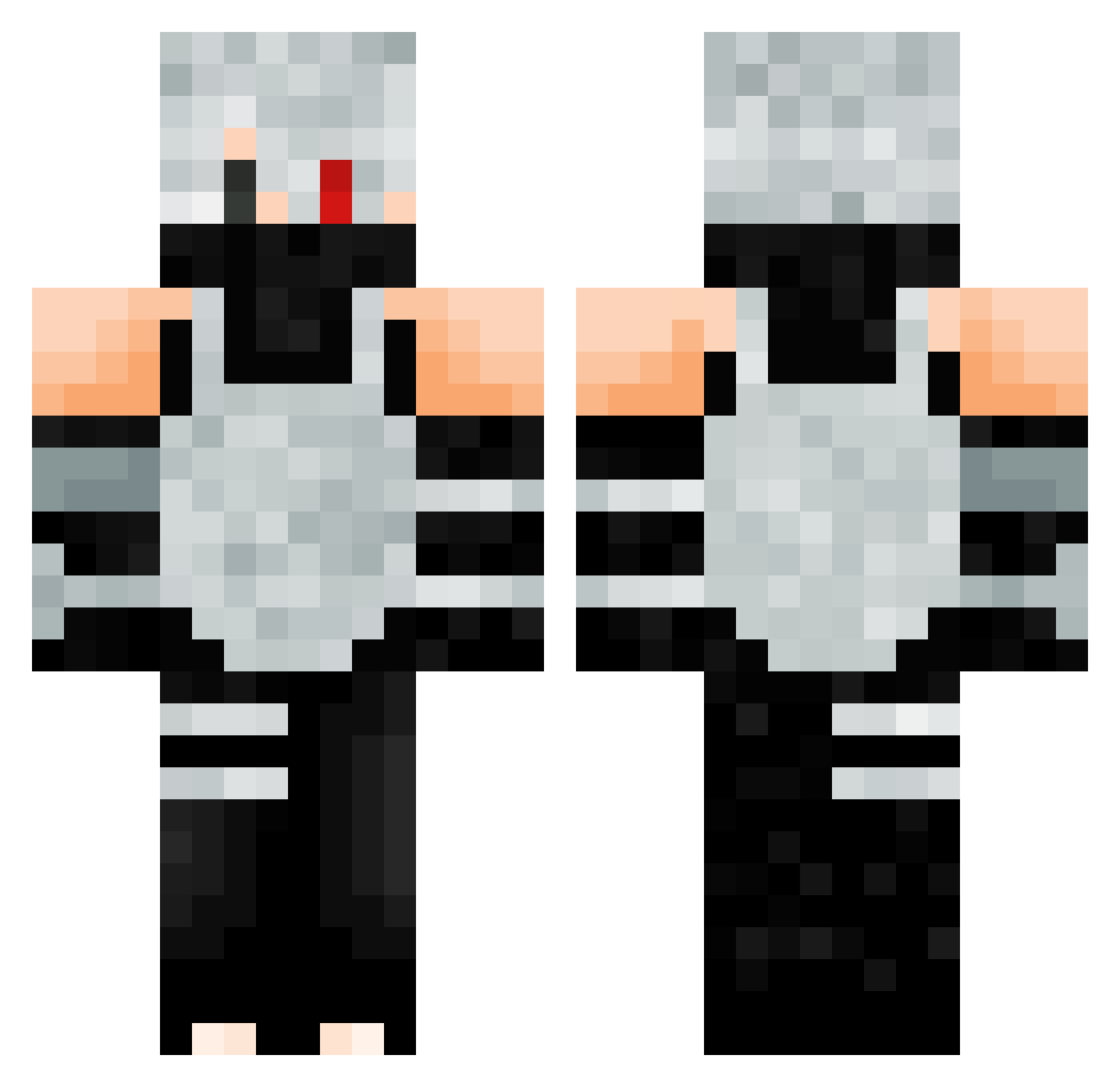 thI0sla01 Minecraft skin, front and back view