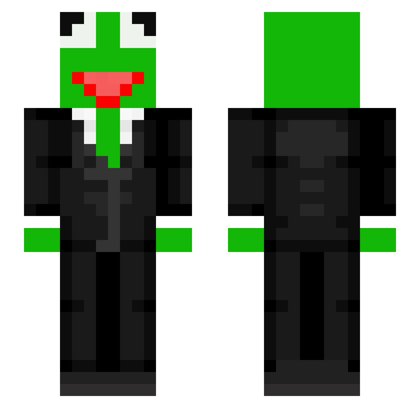 Eeskeemo Minecraft skin, front and back view