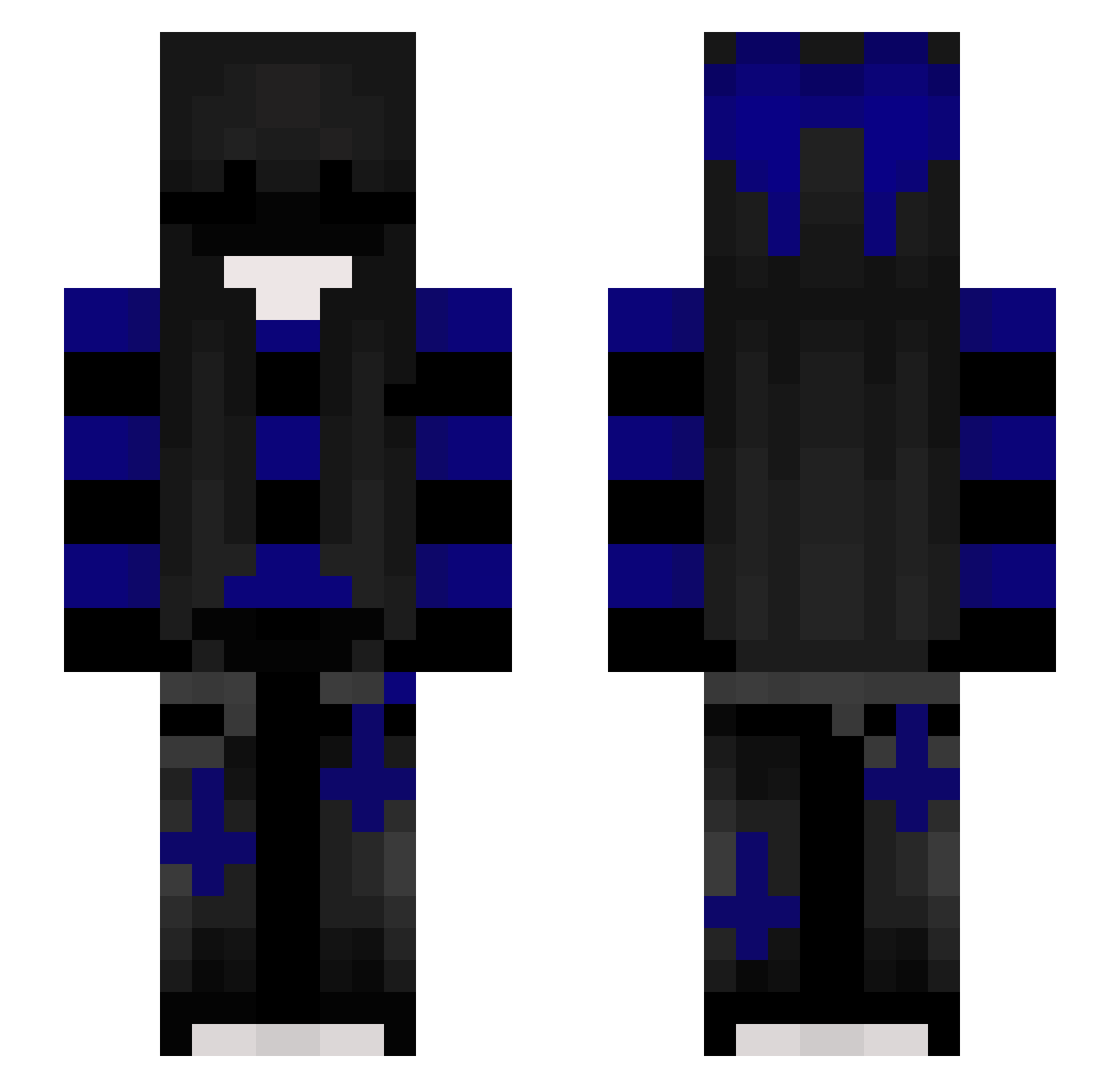 QueenDaisyy Minecraft skin, front and back view