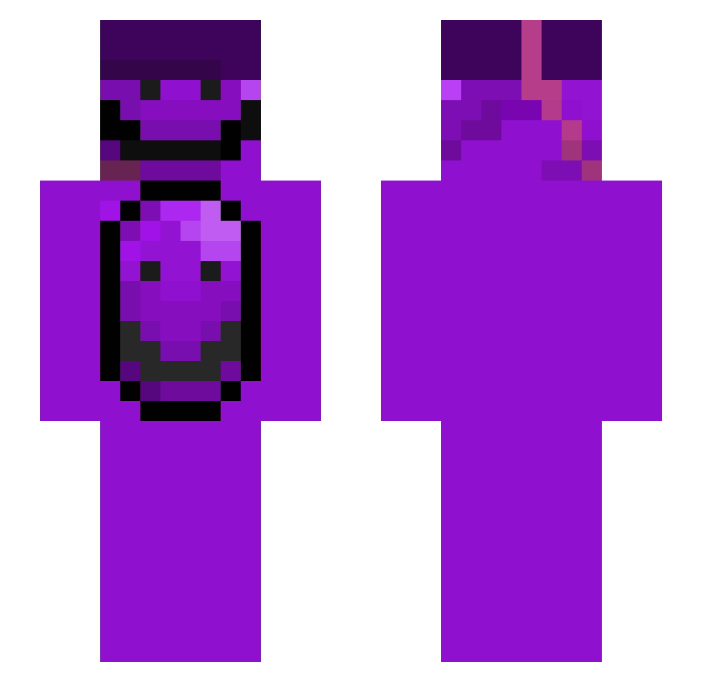 OCTOLEE1237 Minecraft skin, front and back view