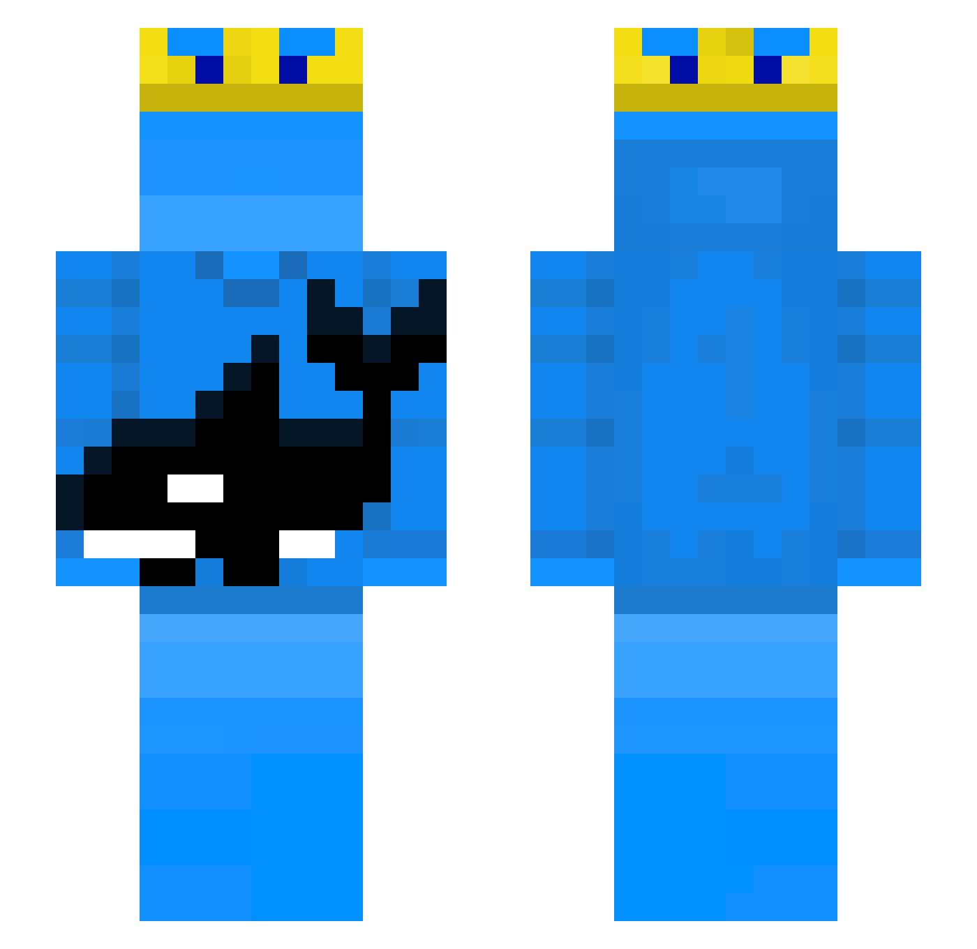 0Vxm Minecraft skin, front and back view