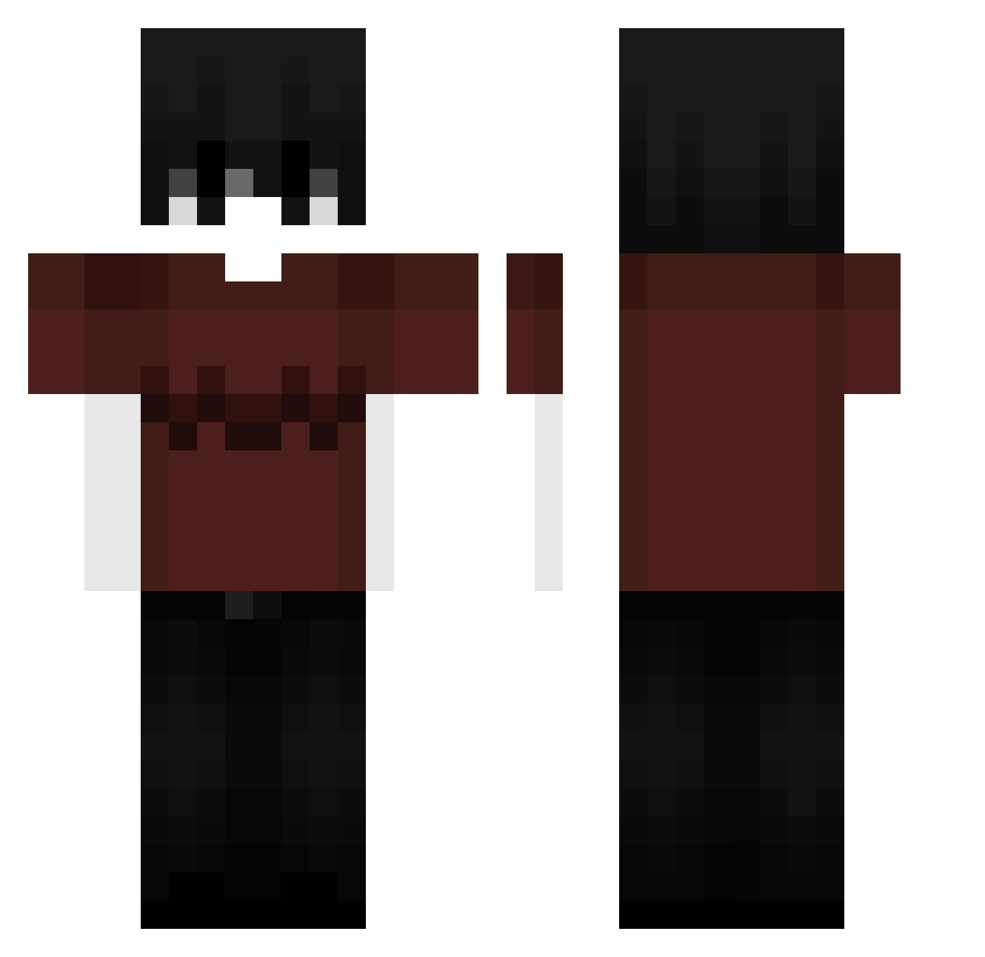 StutzVoid Minecraft skin, front and back view