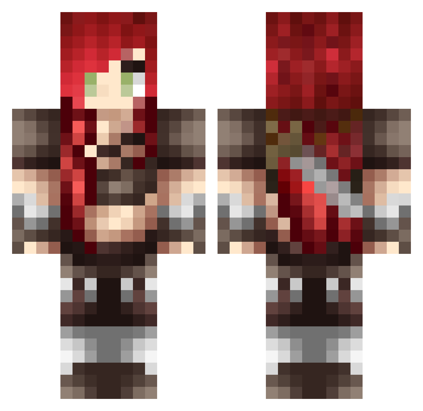 Casandra Minecraft skin, front and back view