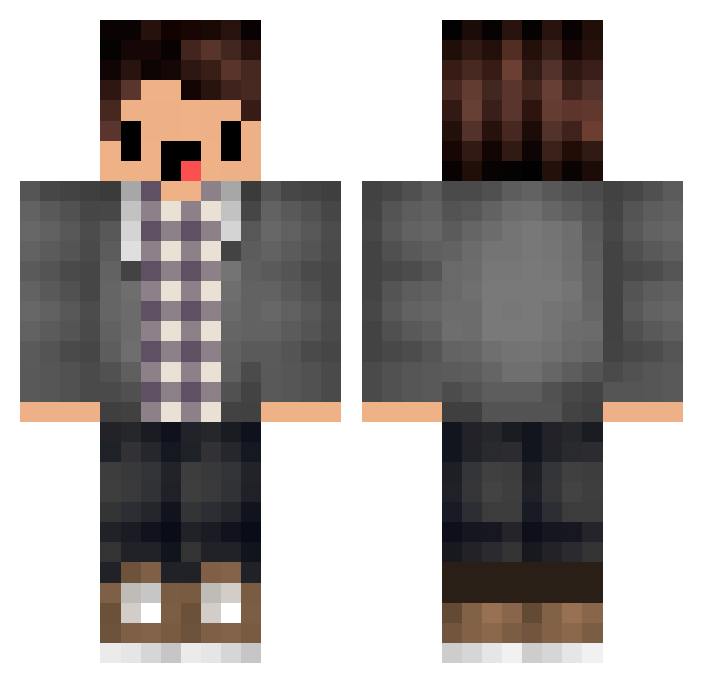 Taha_BoB Minecraft skin, front and back view