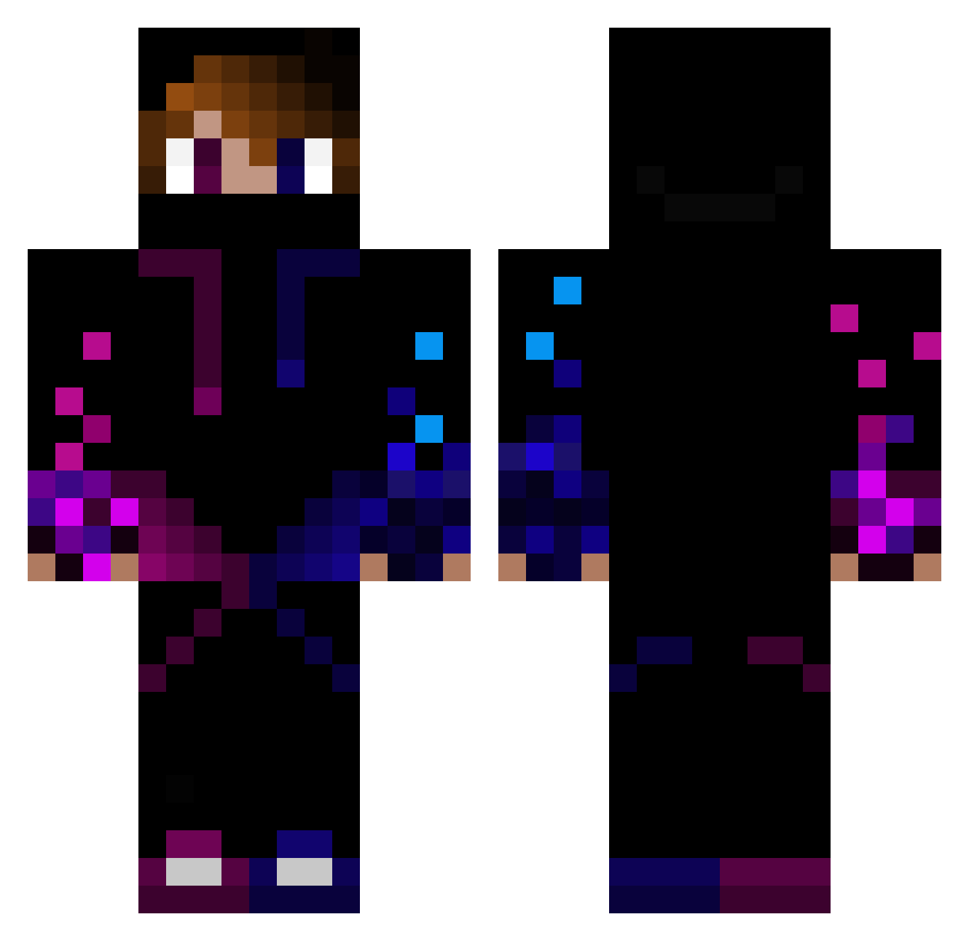 Ruzgarrrrr Minecraft skin, front and back view