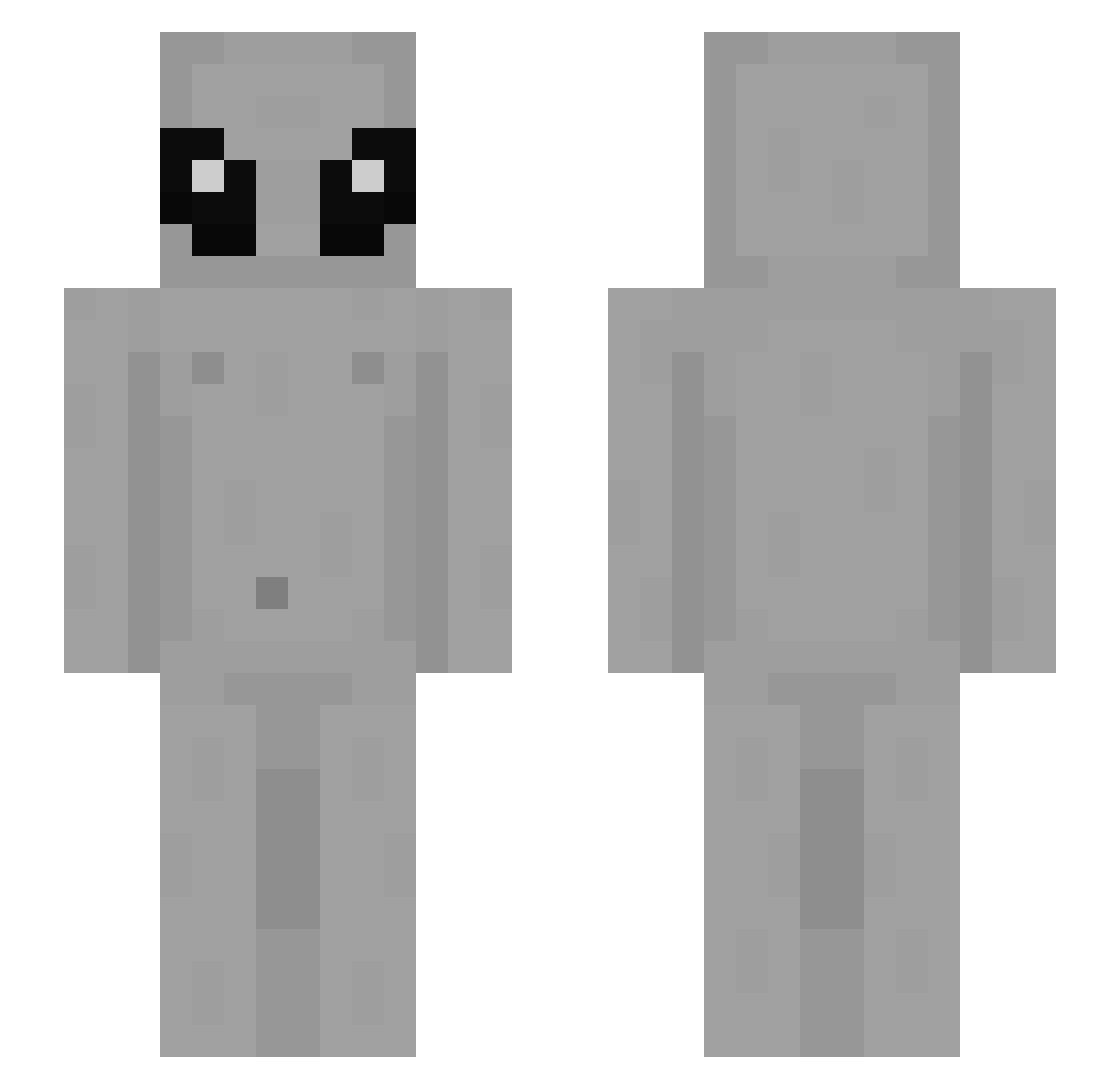 BerryBlueee Minecraft skin, front and back view