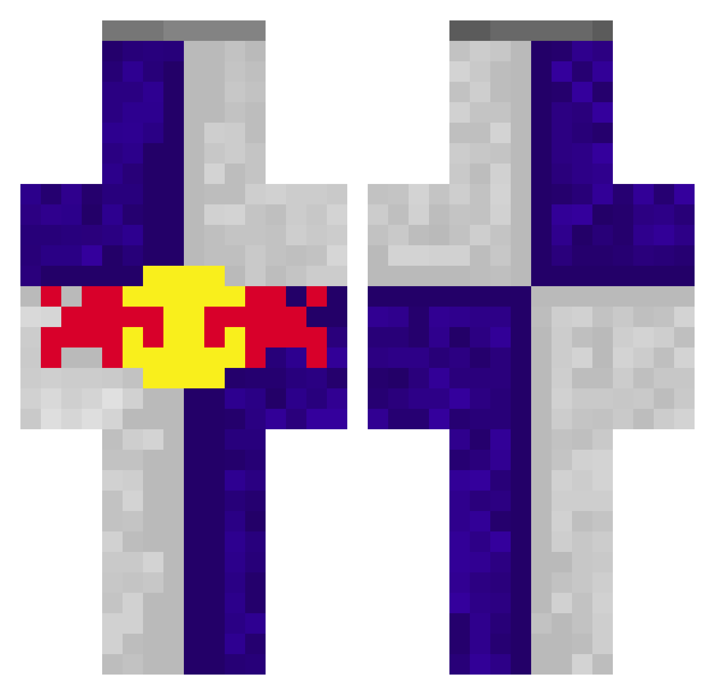 Parklaan Minecraft skin, front and back view