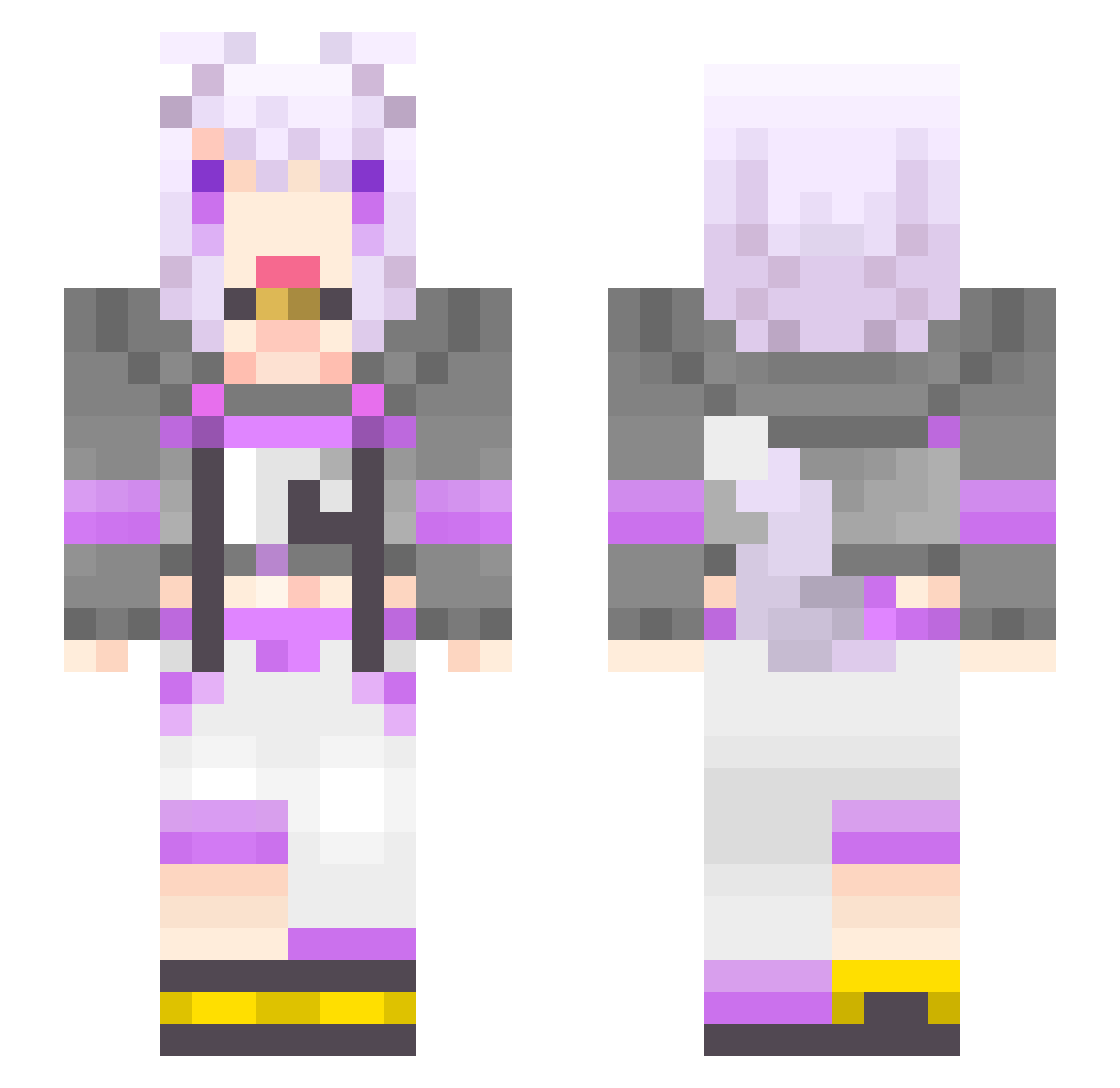 CrazyFrog0605 Minecraft skin, front and back view
