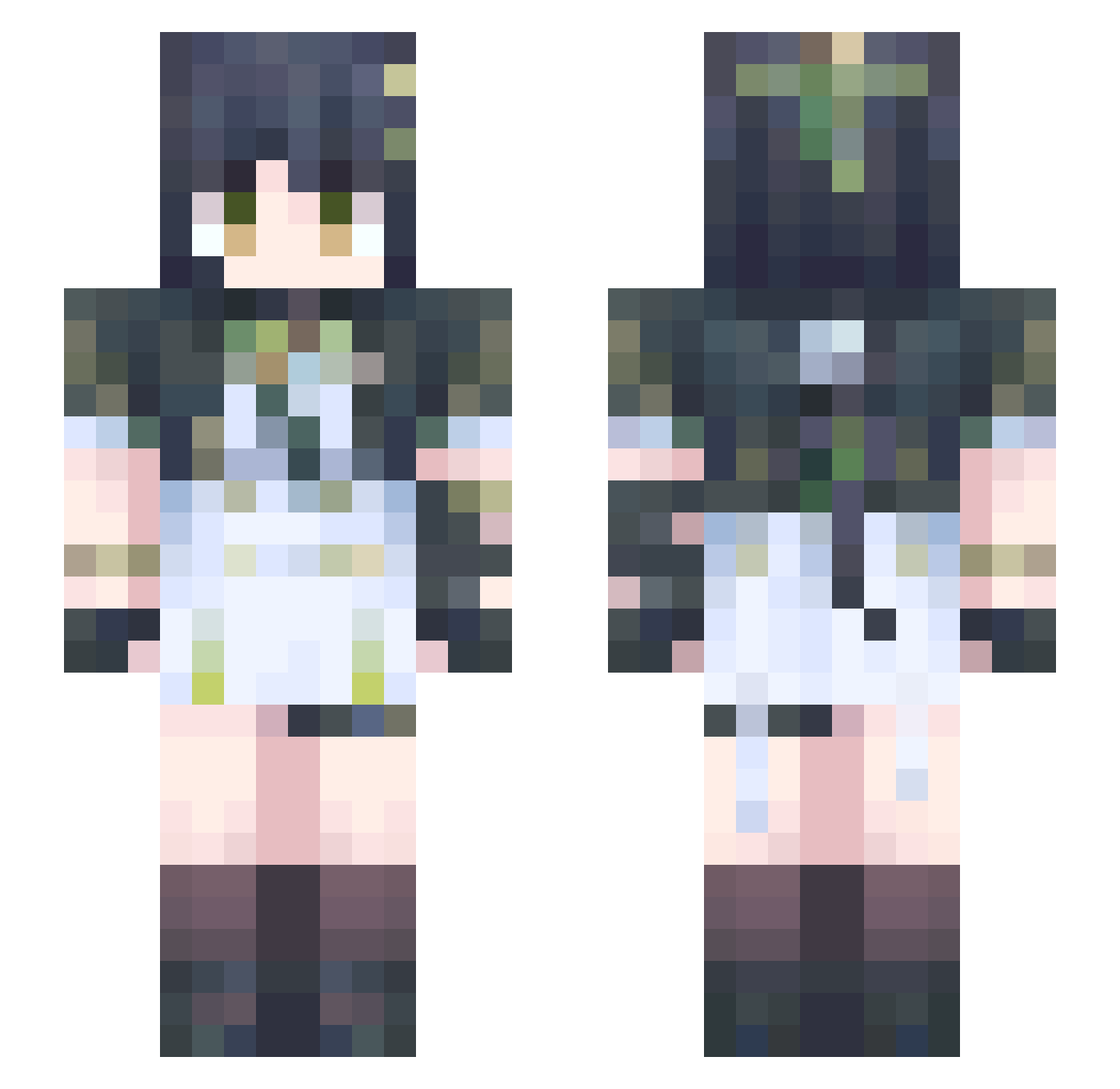Qiyu007 Minecraft skin, front and back view