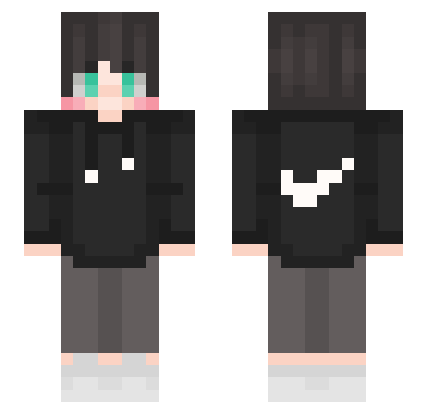 Ketthe_1 Minecraft skin, front and back view