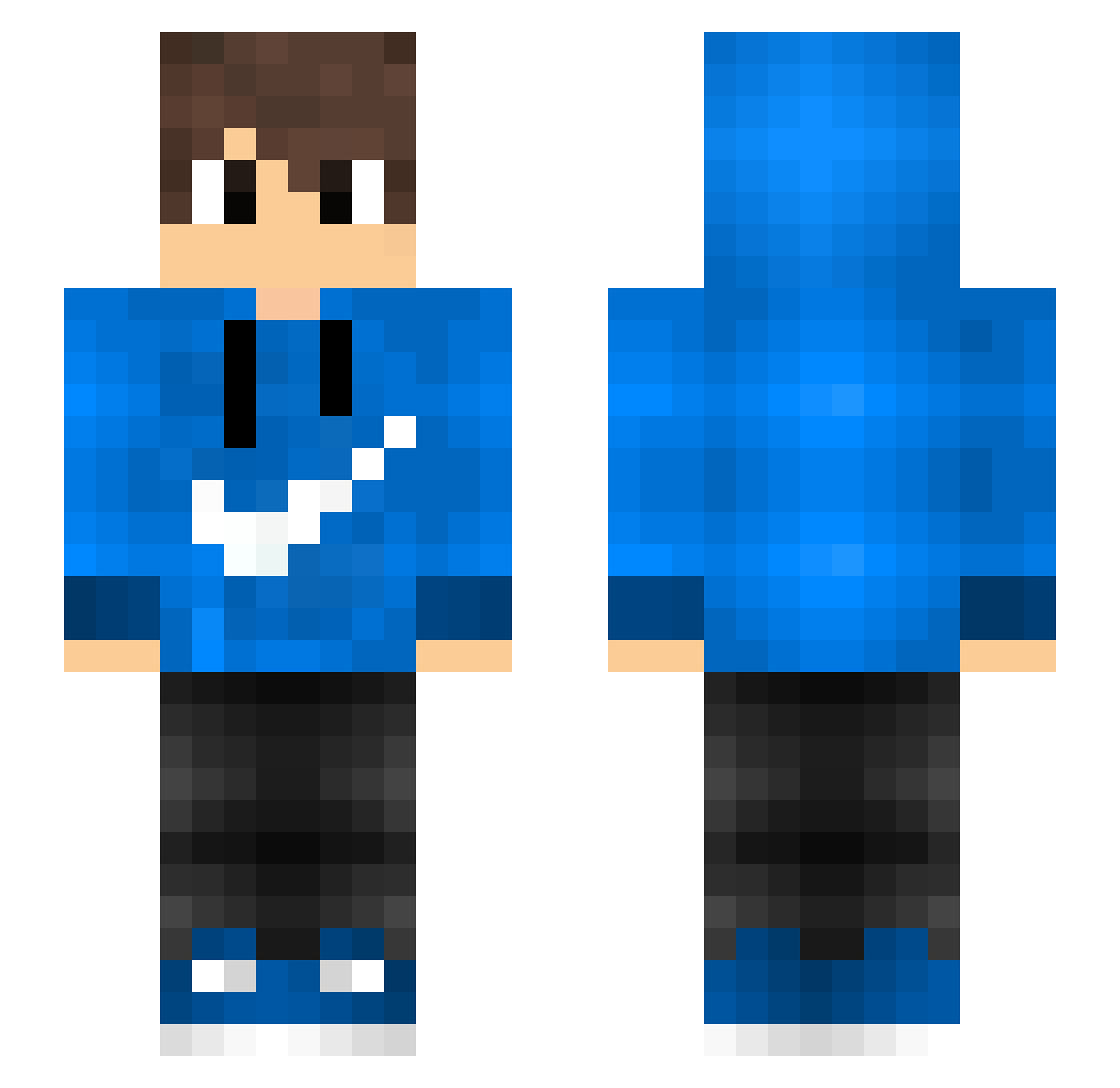 FabianAT_zockt Minecraft skin, front and back view