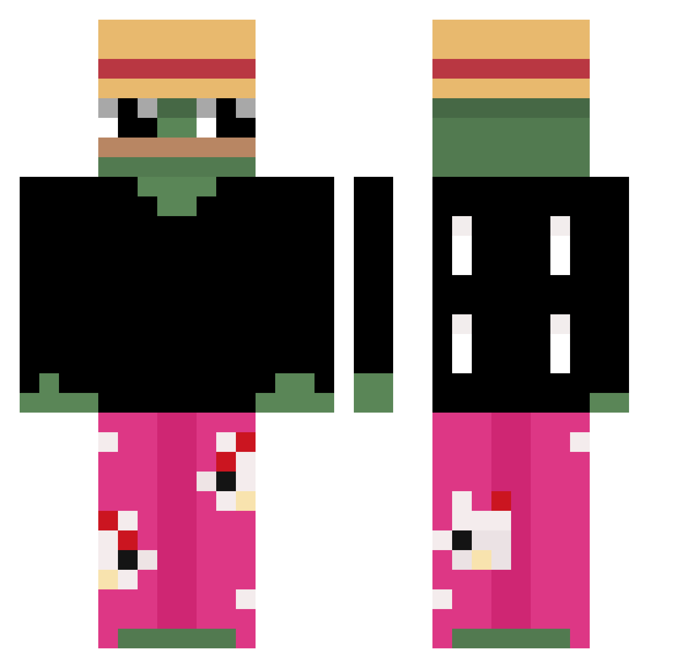 masonwood2015 Minecraft skin, front and back view