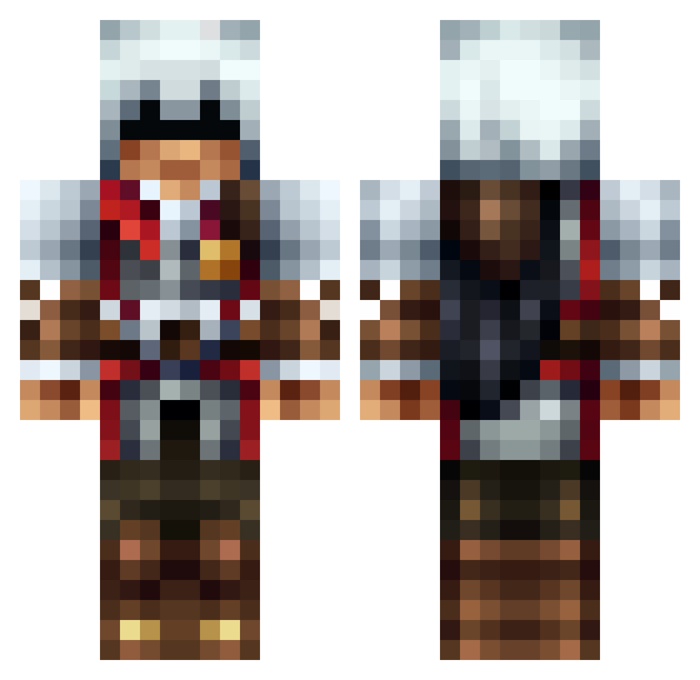 flavourbecks Minecraft skin, front and back view
