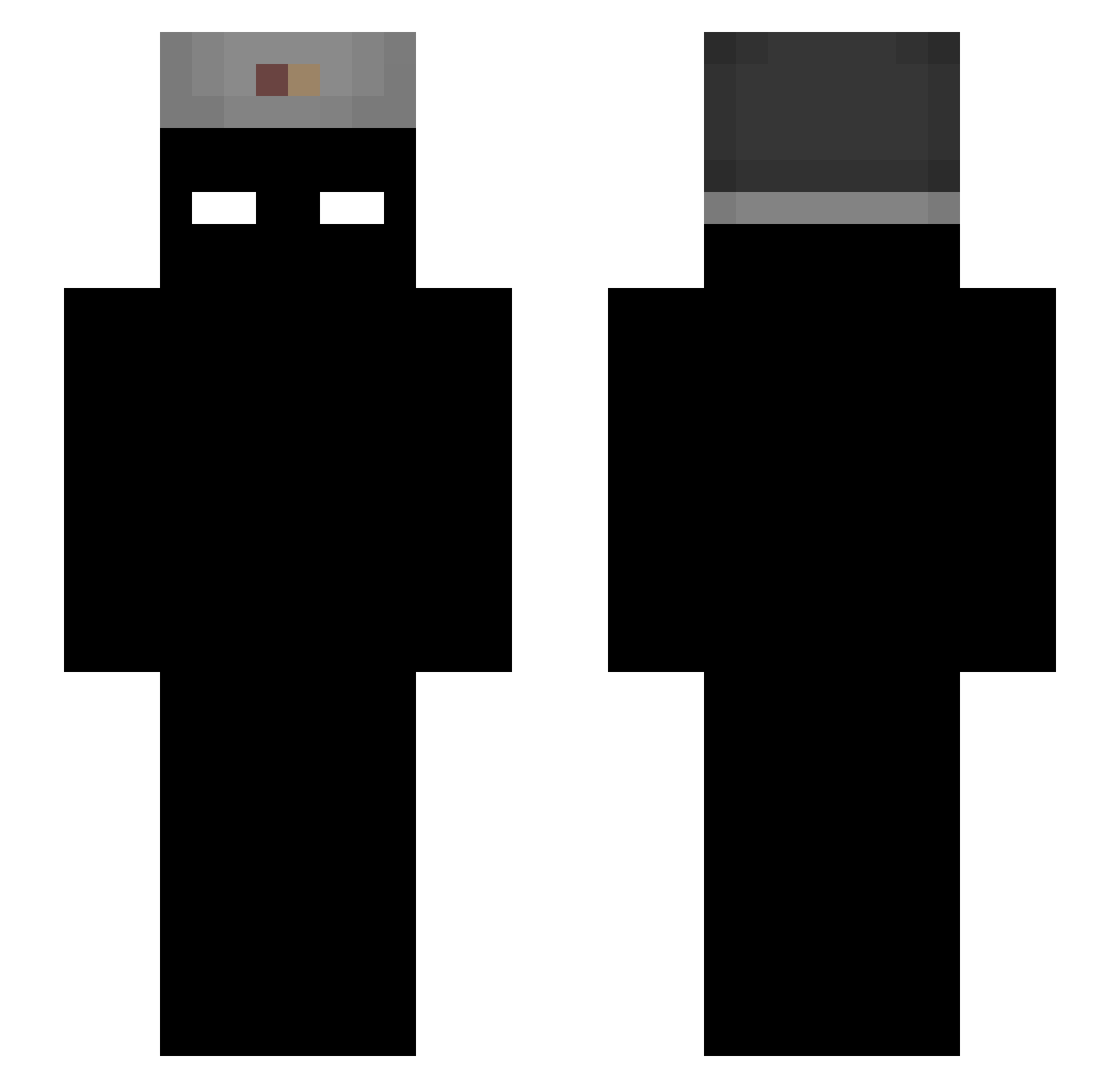 ItzzFocus Minecraft skin, front and back view