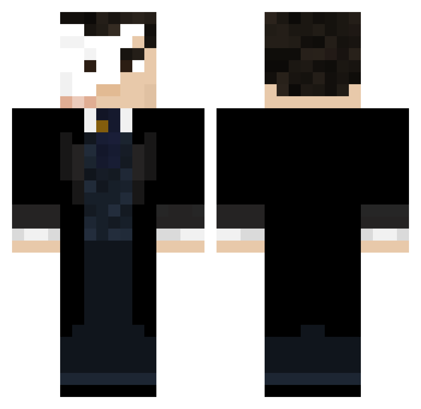 tastywater_ Minecraft skin, front and back view