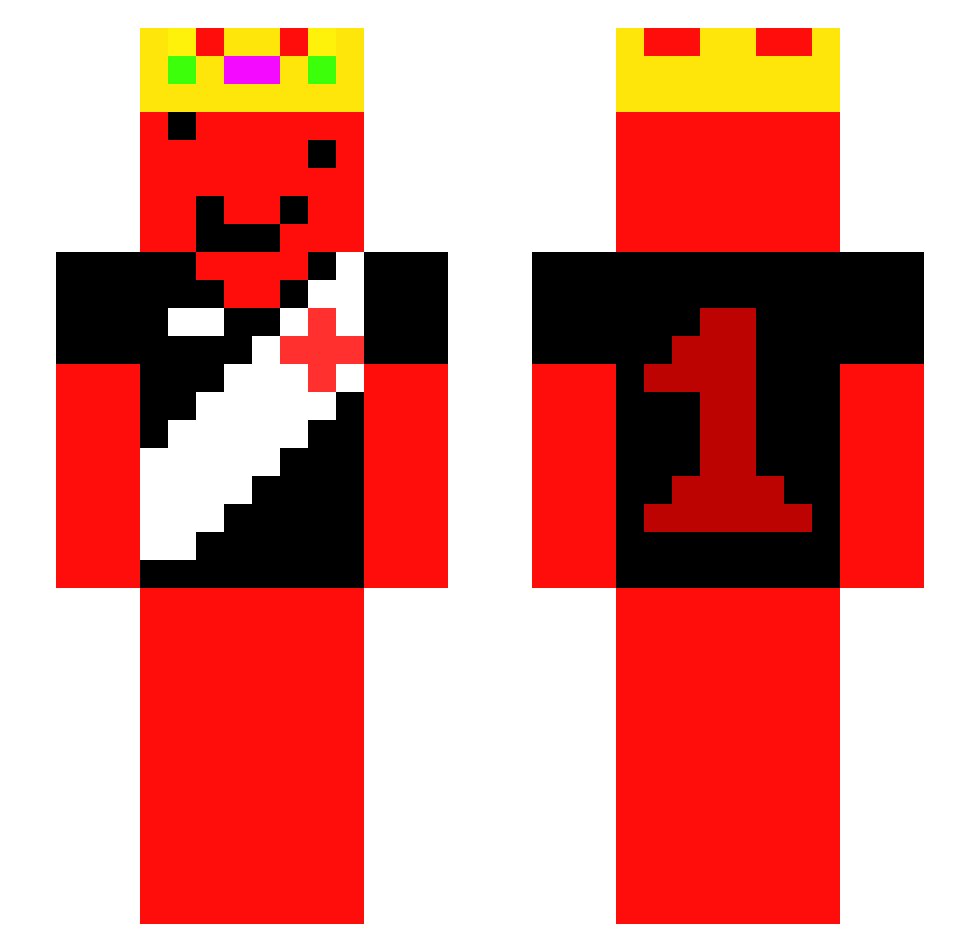 _vtz_012 Minecraft skin, front and back view