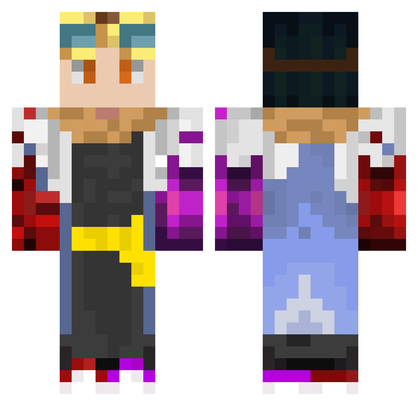 U_IvzI_U Minecraft skin, front and back view