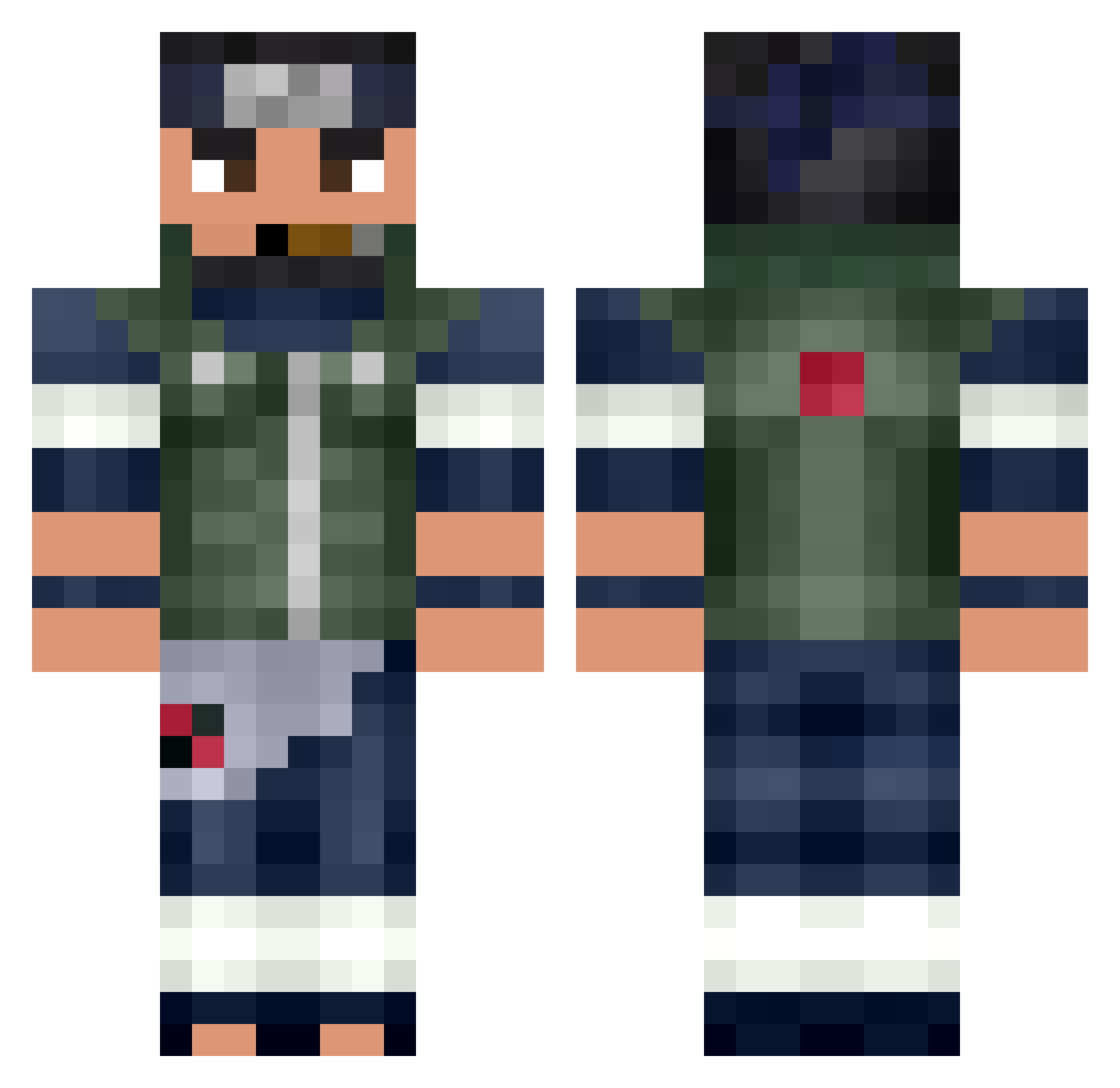 SenorPapii Minecraft skin, front and back view