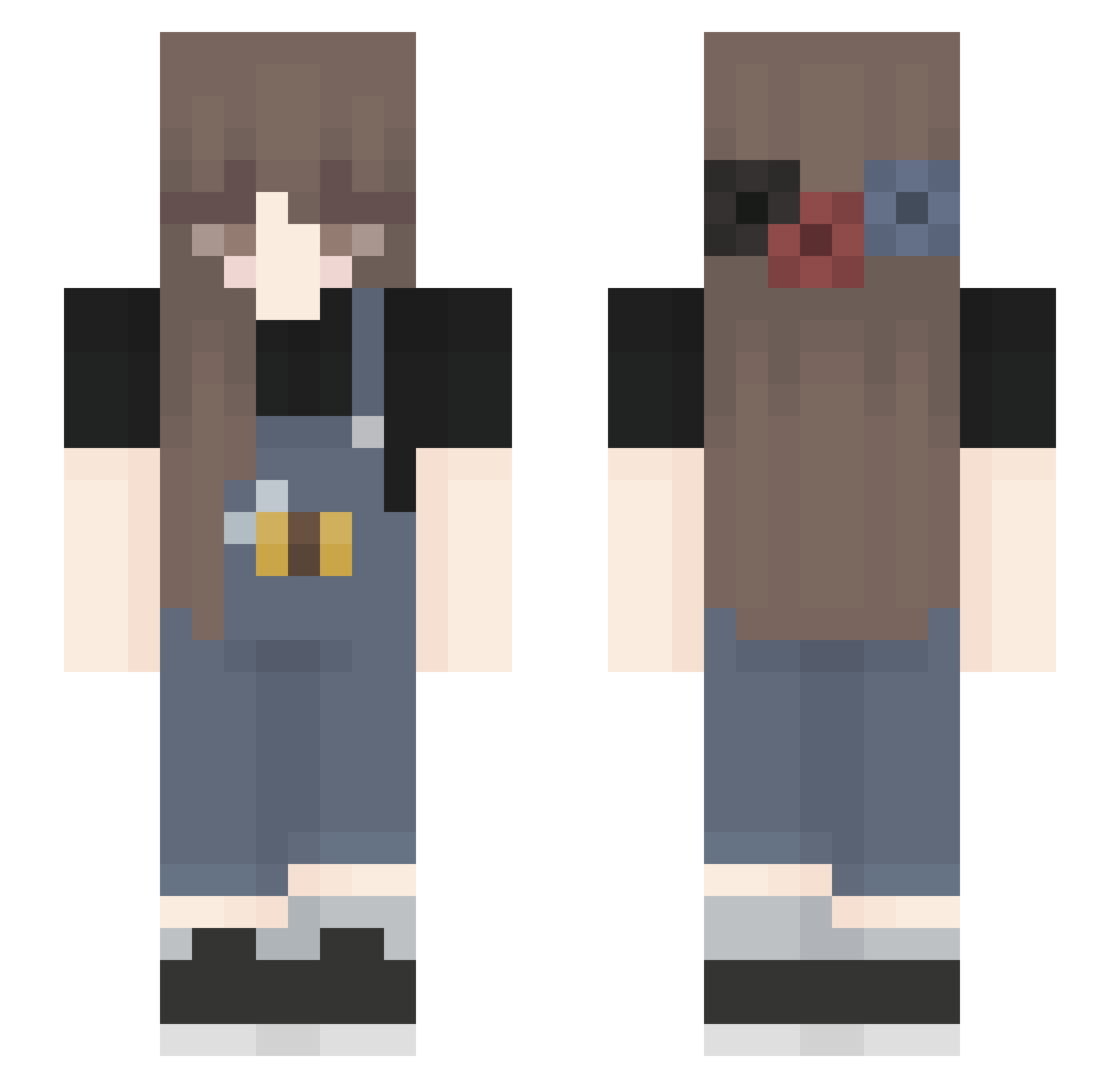 xxxlia_ Minecraft skin, front and back view