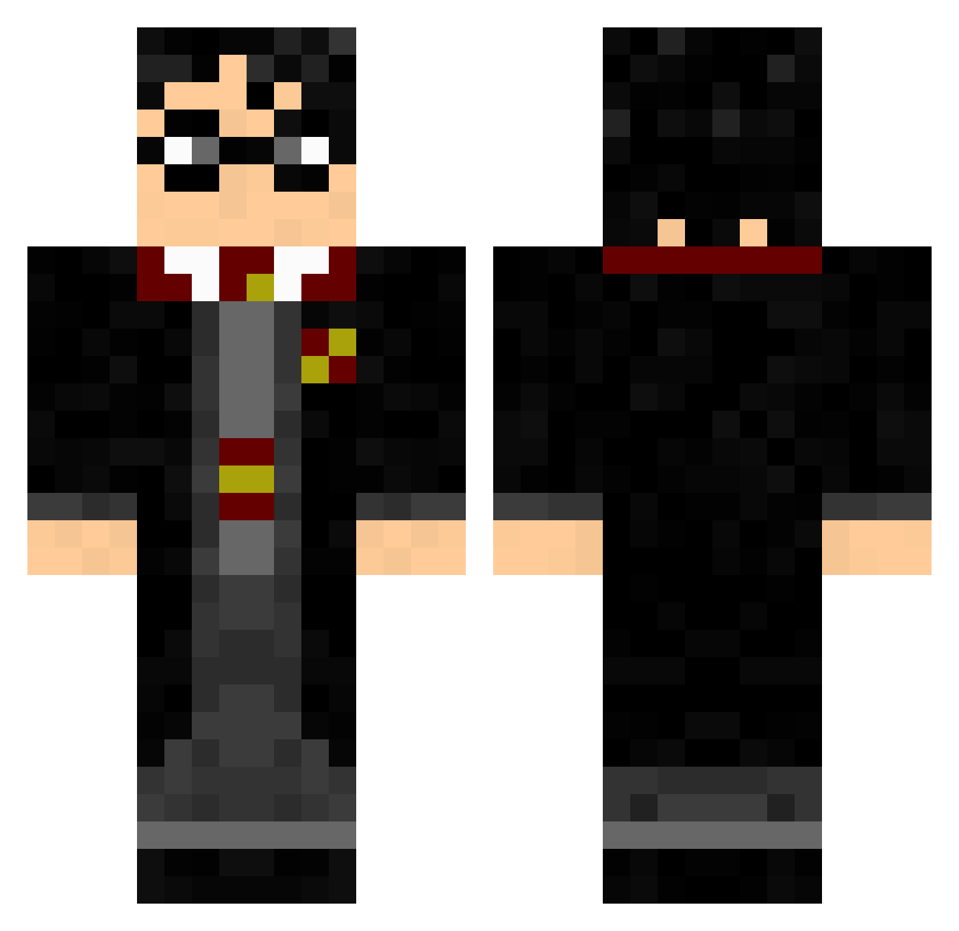 Paulochon3 Minecraft skin, front and back view