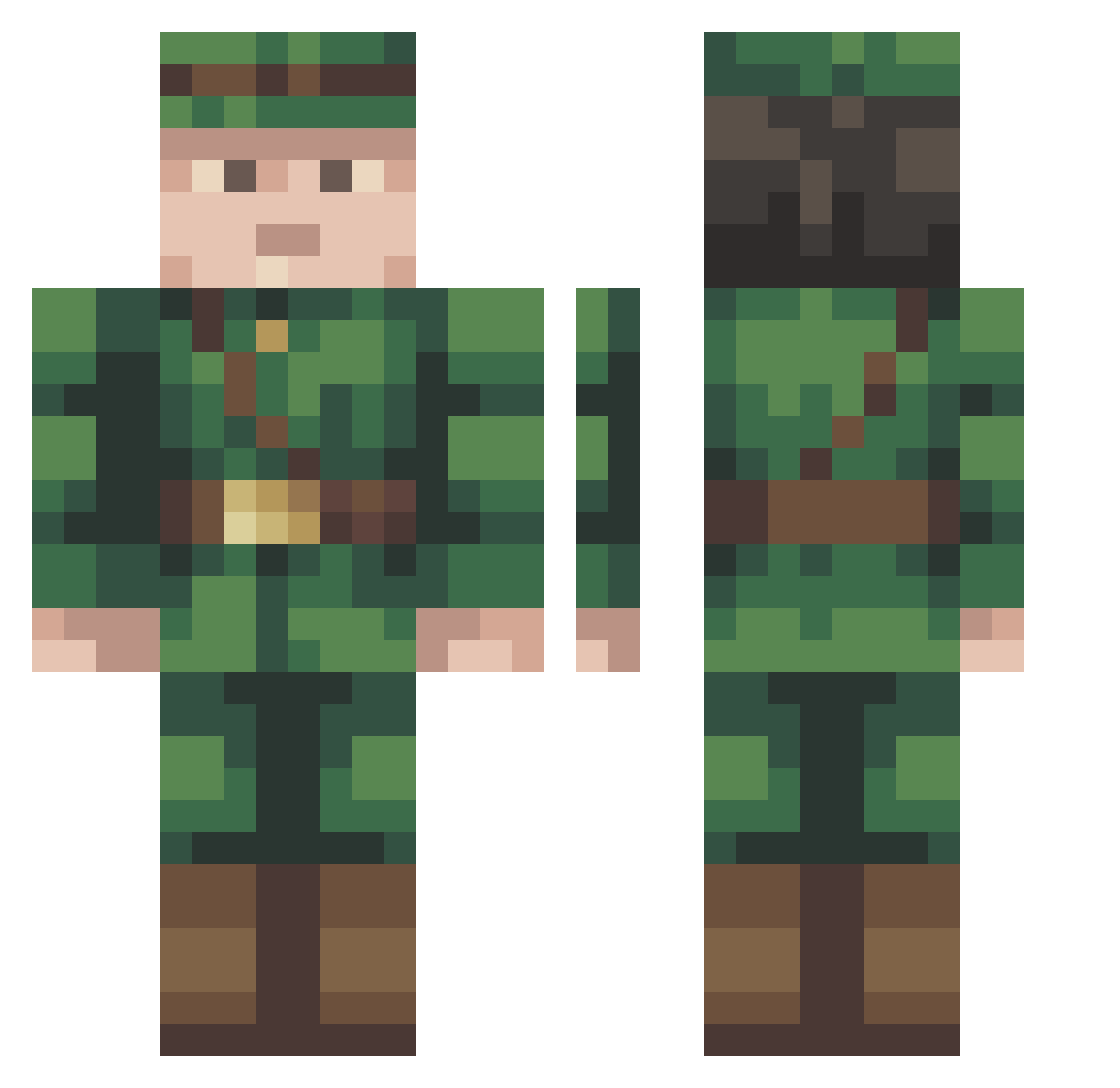 ronanshanley Minecraft skin, front and back view