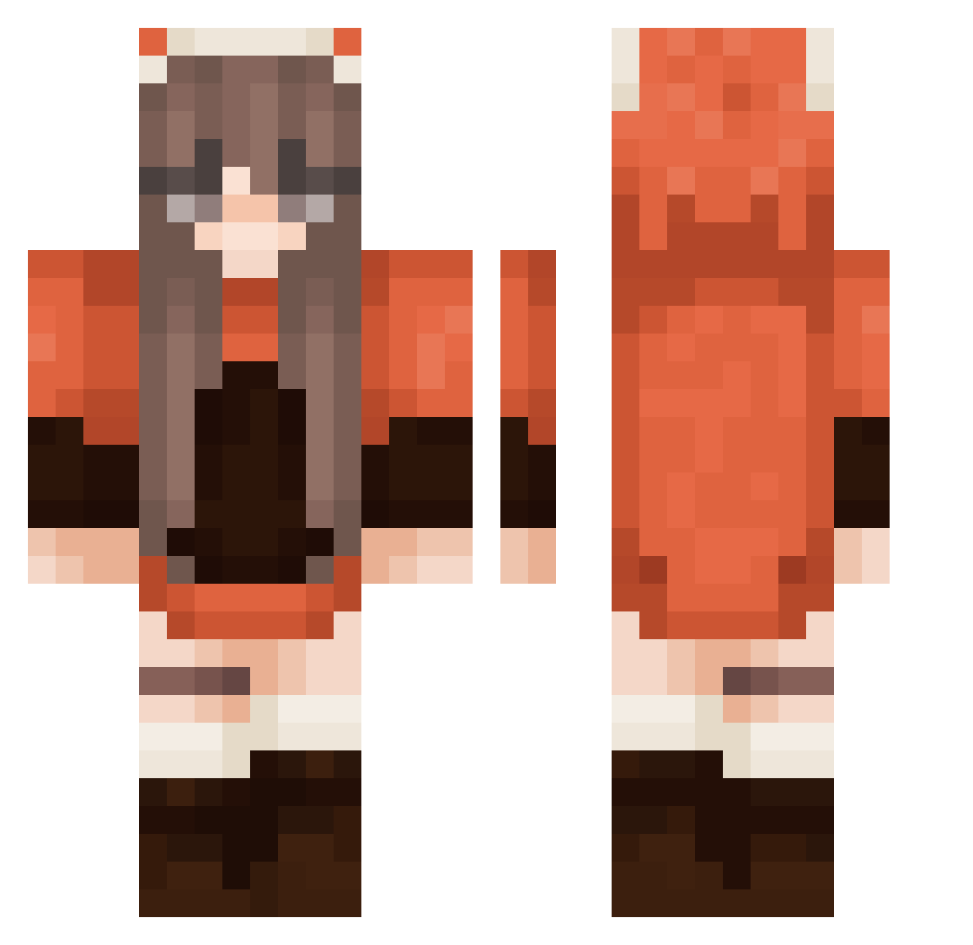 Midnight__Onyx Minecraft skin, front and back view