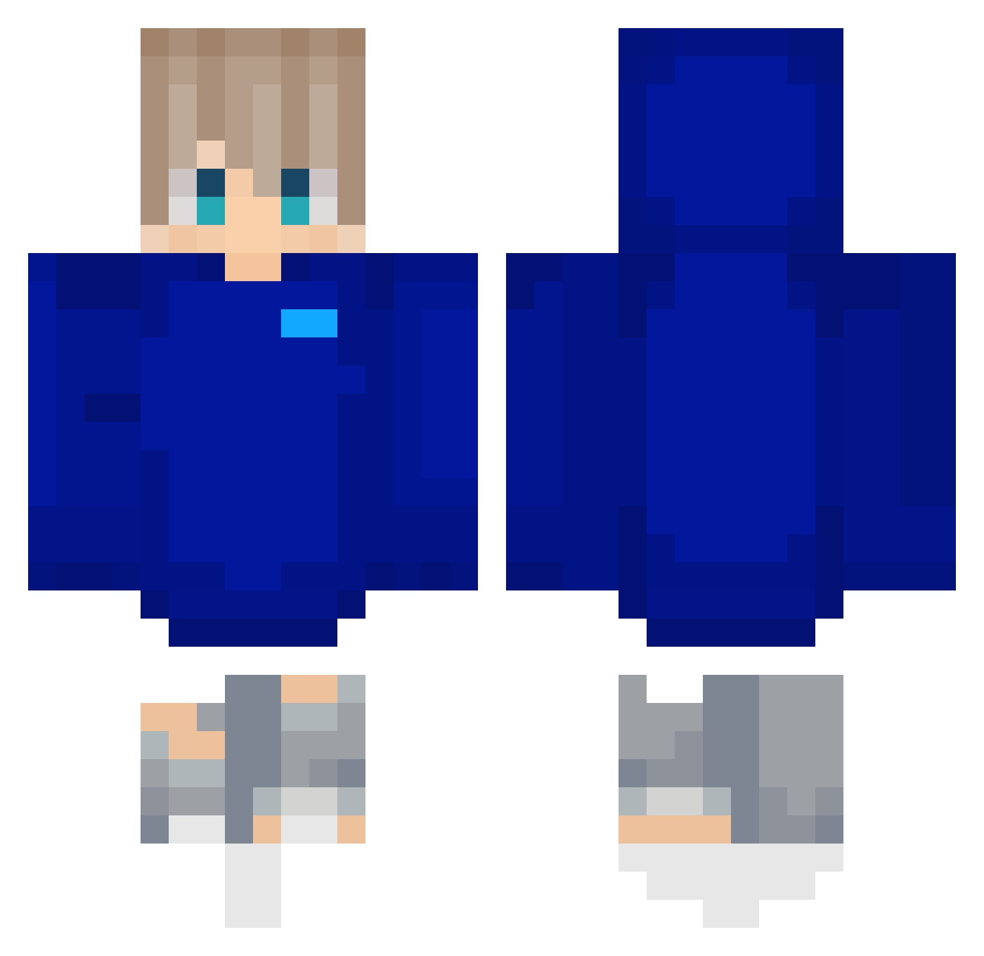 ethansimon Minecraft skin, front and back view