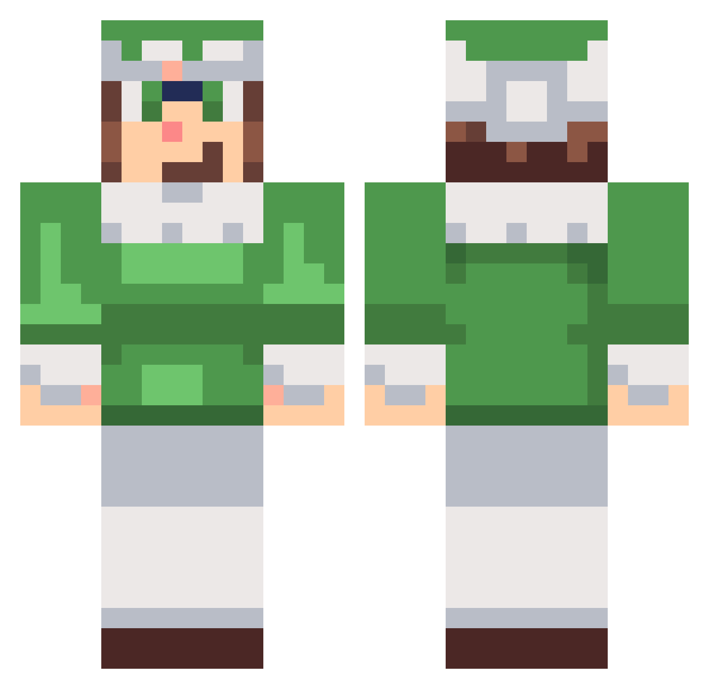 loggoman512 Minecraft skin, front and back view