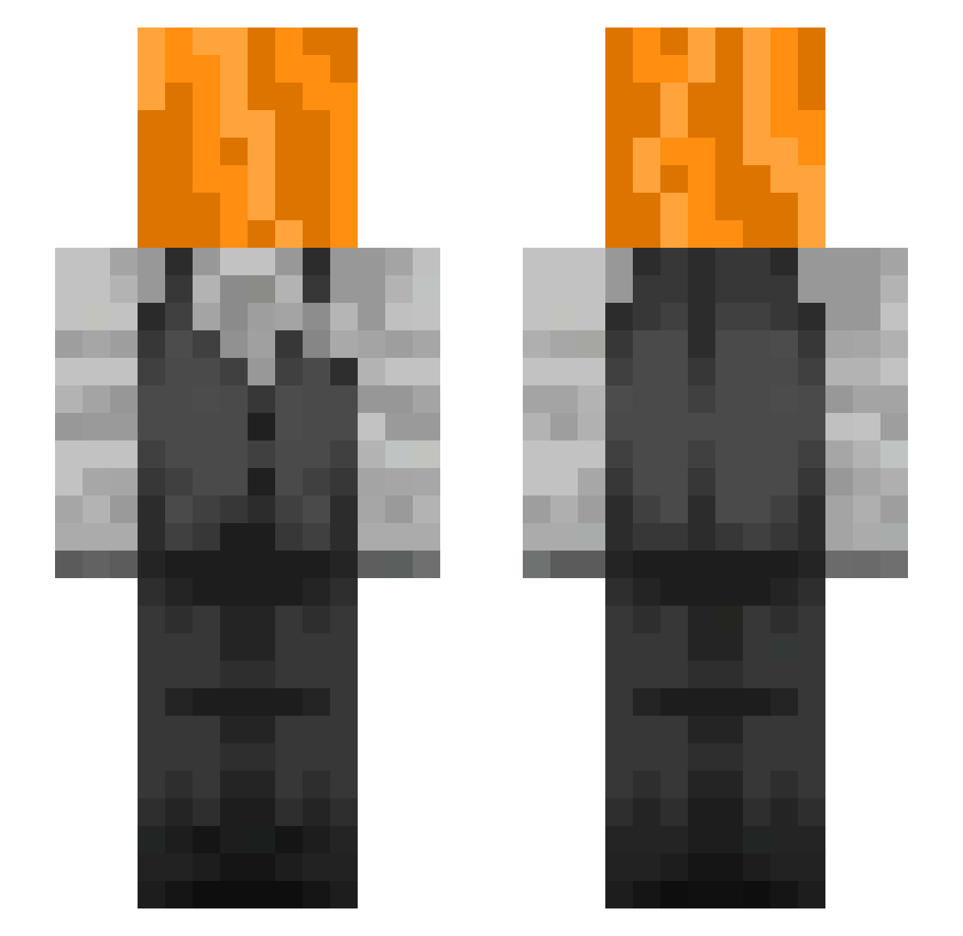 Ccronaa Minecraft skin, front and back view