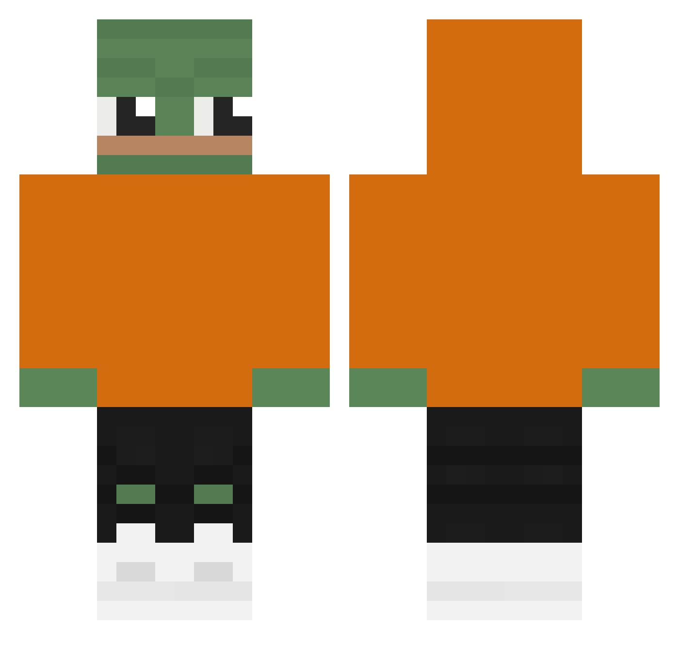 TheStoinkydoinky Minecraft skin, front and back view