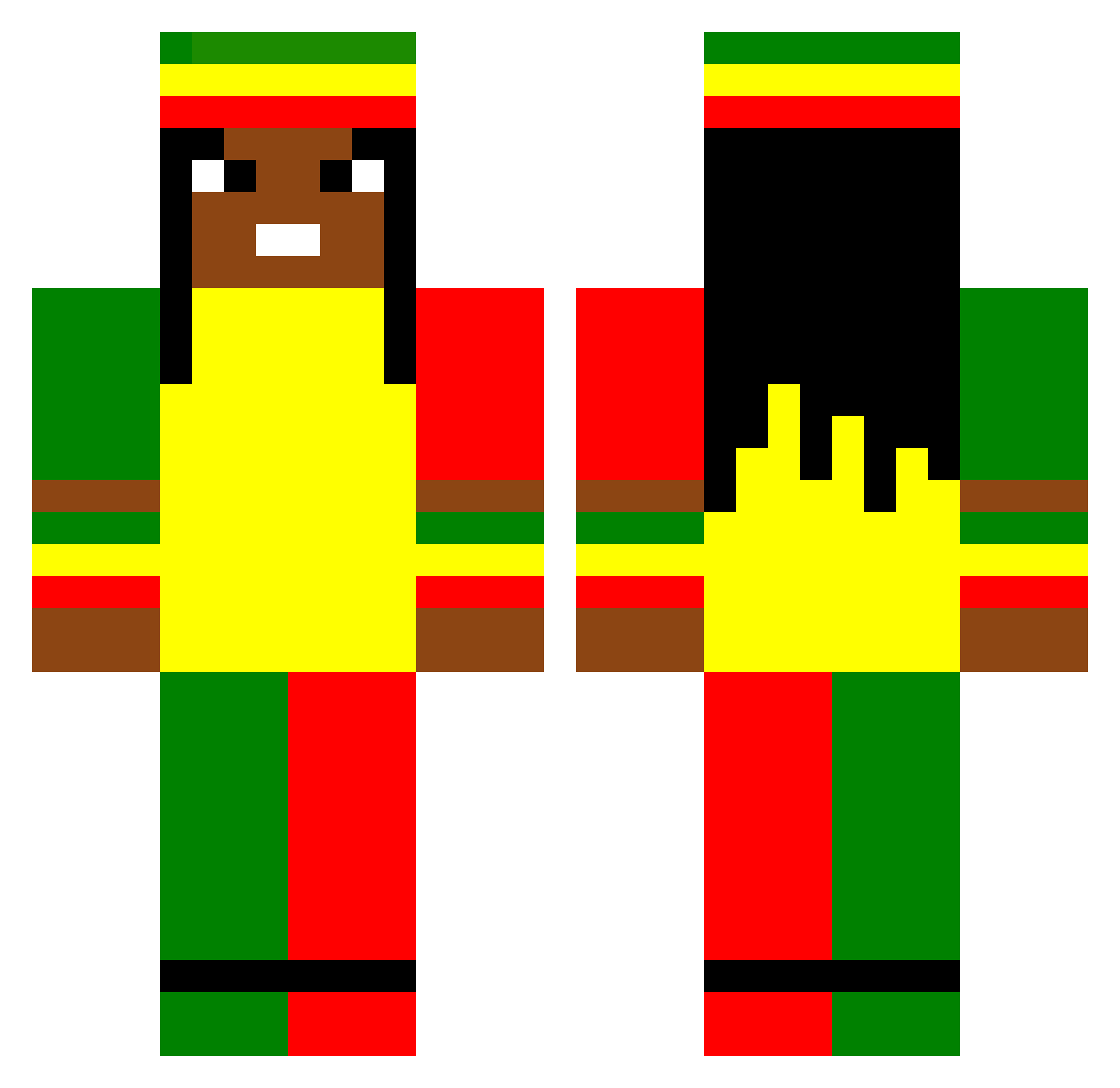 FAKE_M4TTHEW Minecraft skin, front and back view