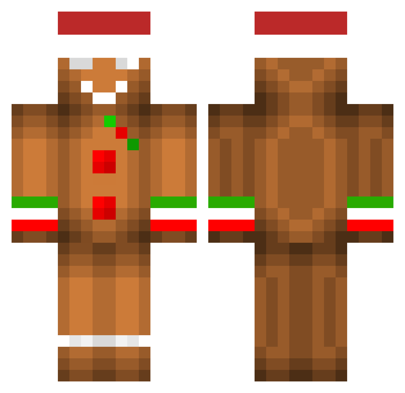 AntaLoca Minecraft skin, front and back view