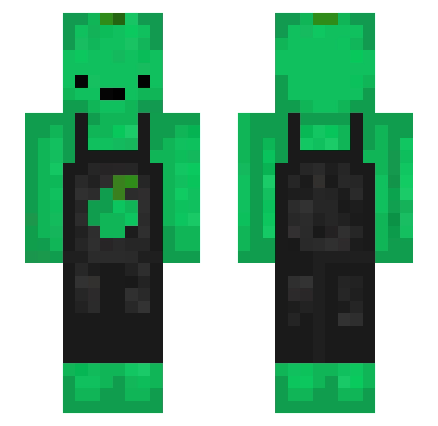 Mehchia Minecraft skin, front and back view