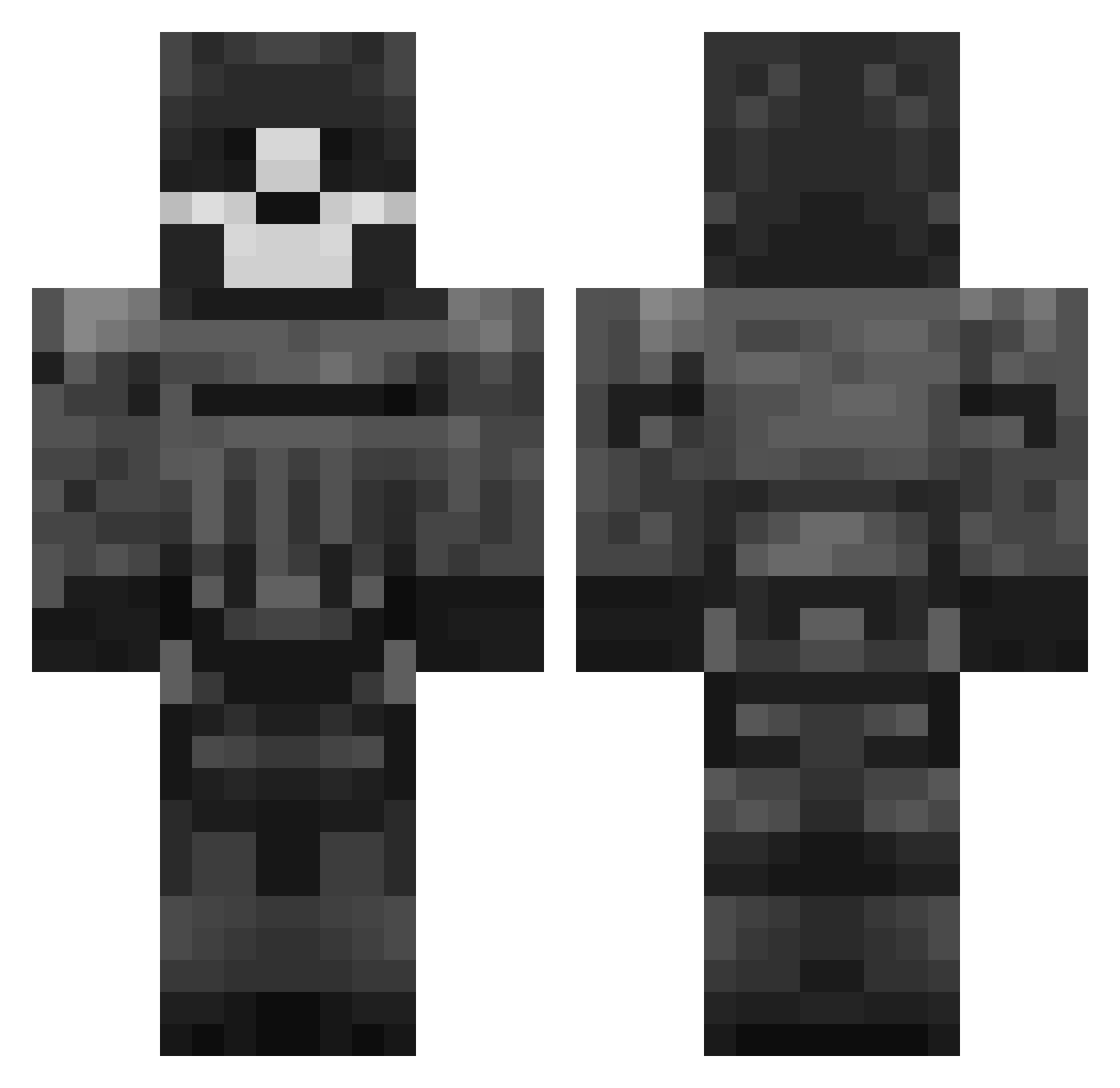 Praktoras22 Minecraft skin, front and back view