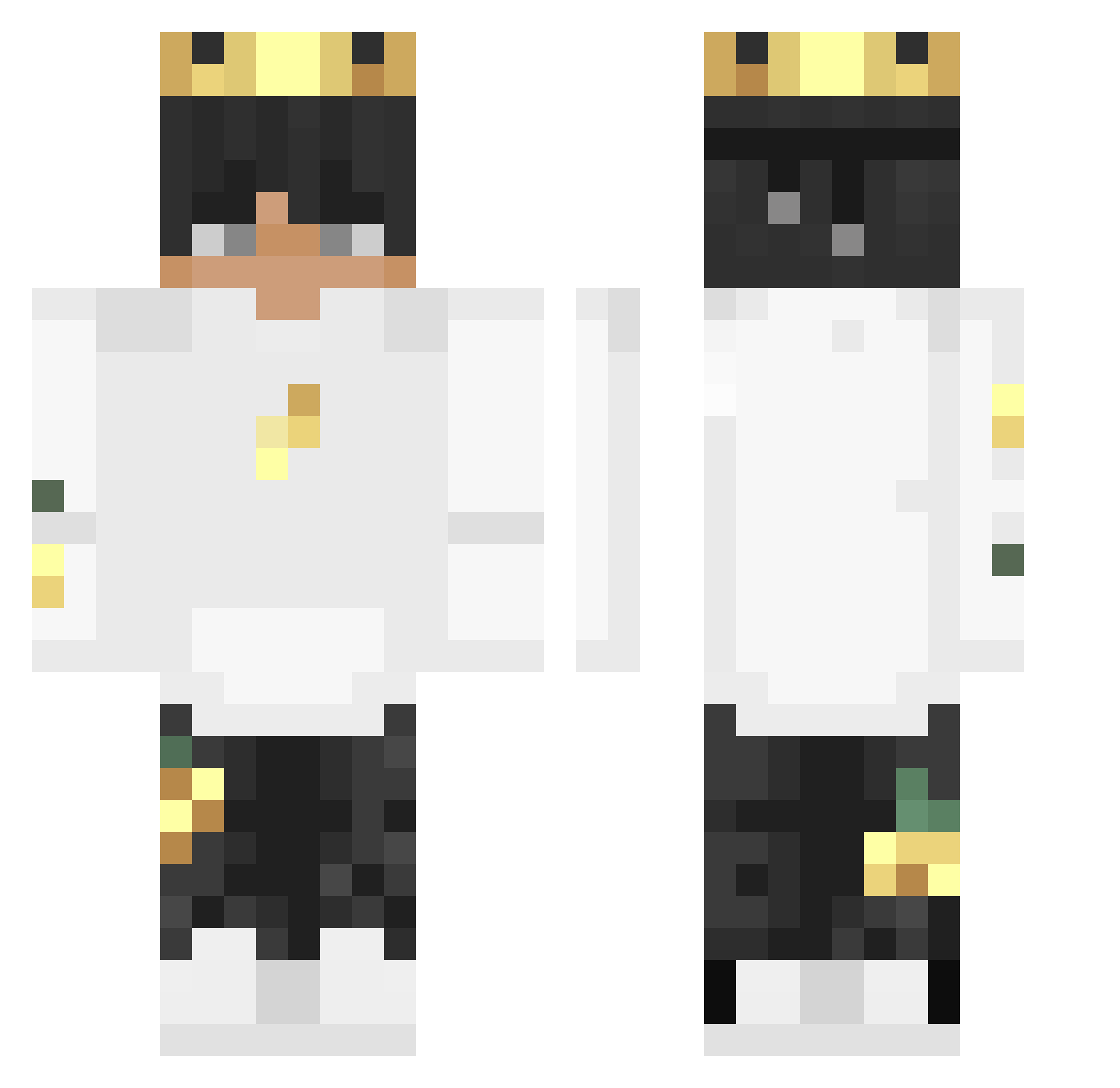 ChupaDead Minecraft skin, front and back view