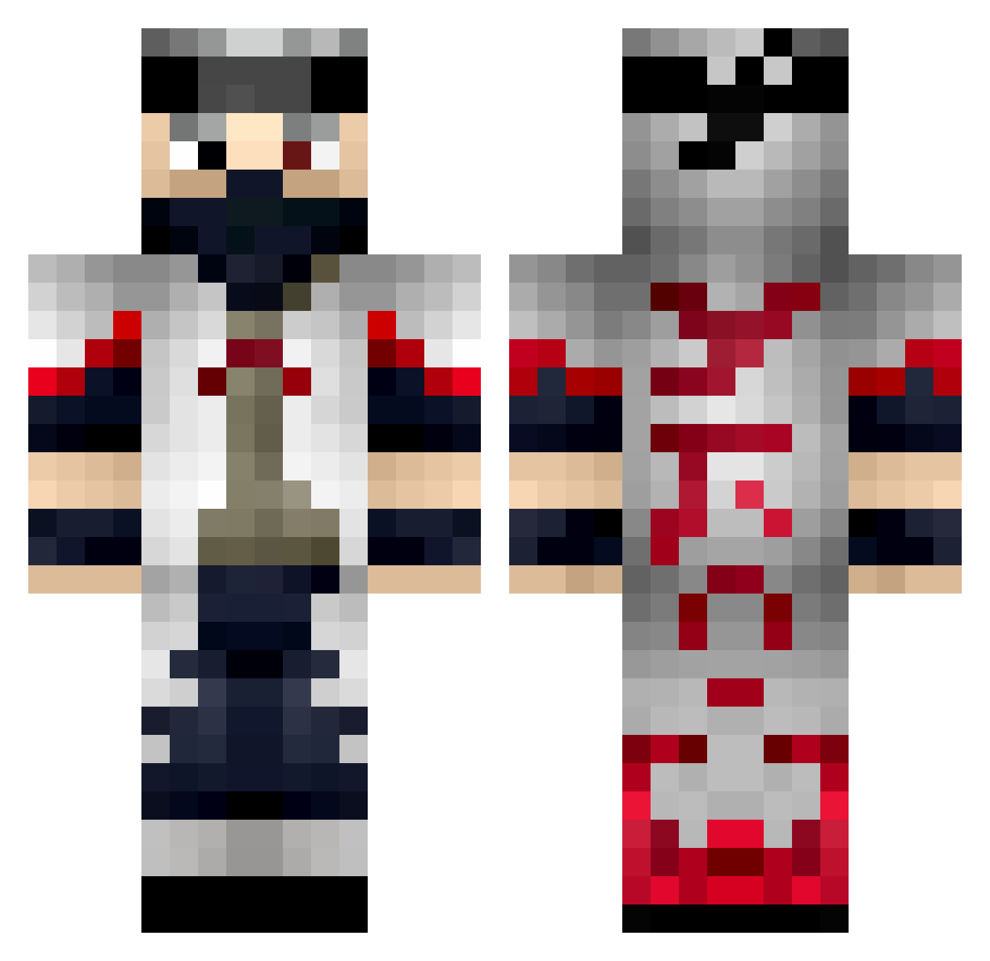 Abblefied Minecraft skin, front and back view